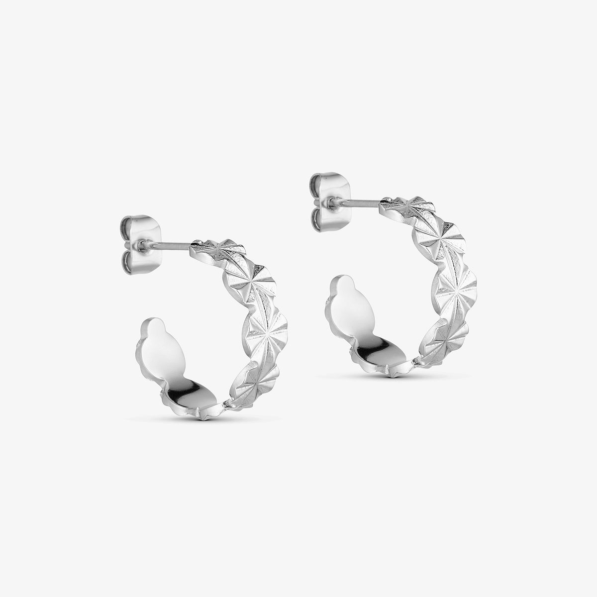 Wolff Jewelry Sunny Petit Hoops 15mm Øreringe Sølvfarvet