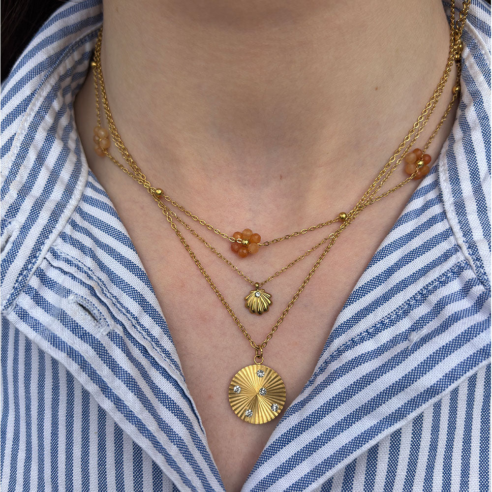 Wolff Jewelry Sunny Shine Necklace Halskæder 18 karat guldbelagt
