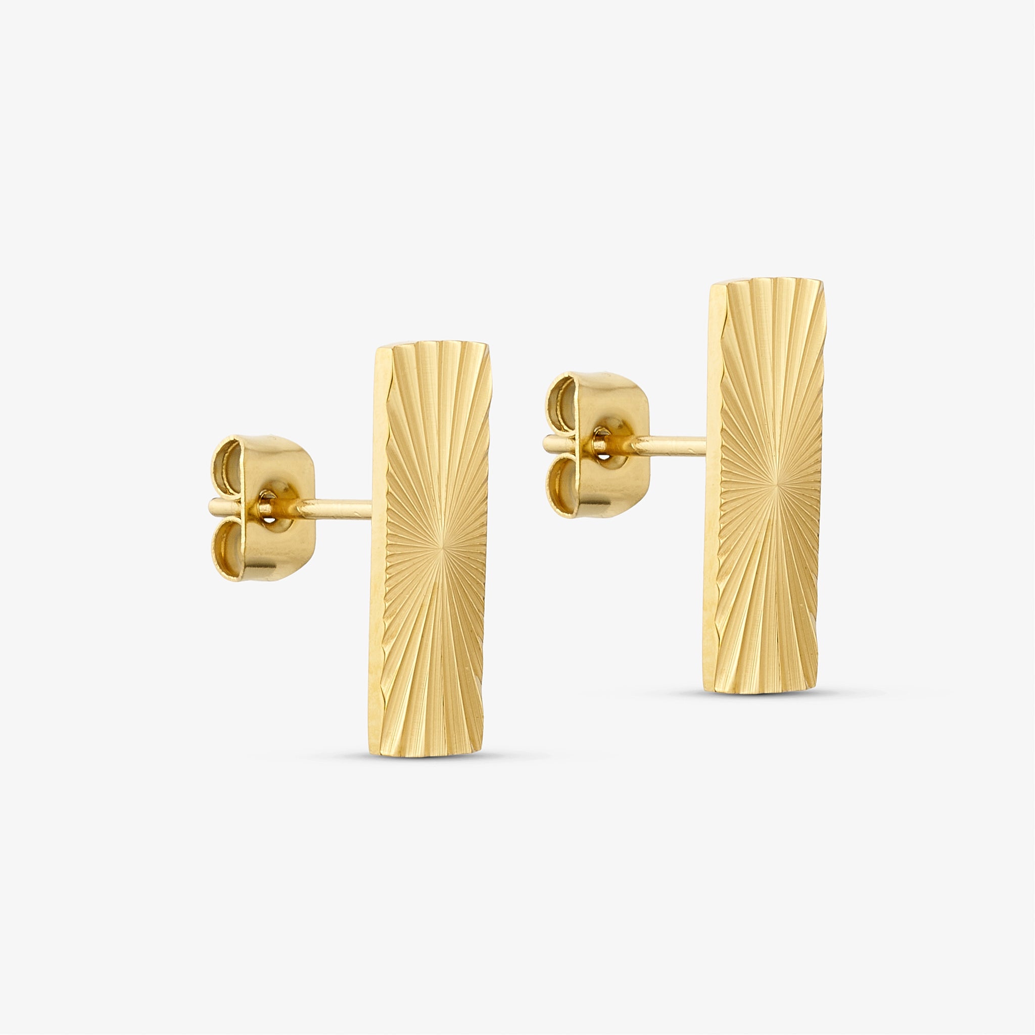 Wolff Jewelry Sunny Square Earstud Øreringe 18 karat guldbelagt