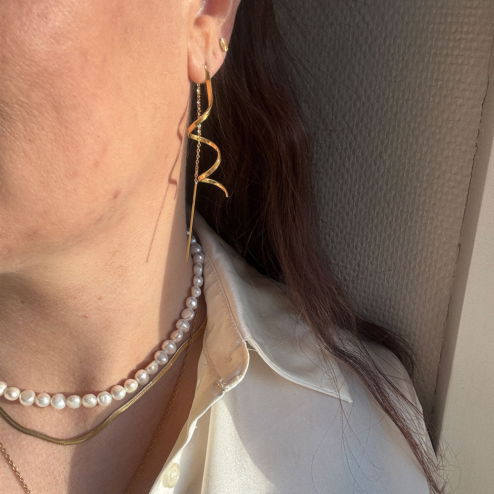 Wolff Jewelry Twist Earrings Øreringe 18 karat guldbelagt