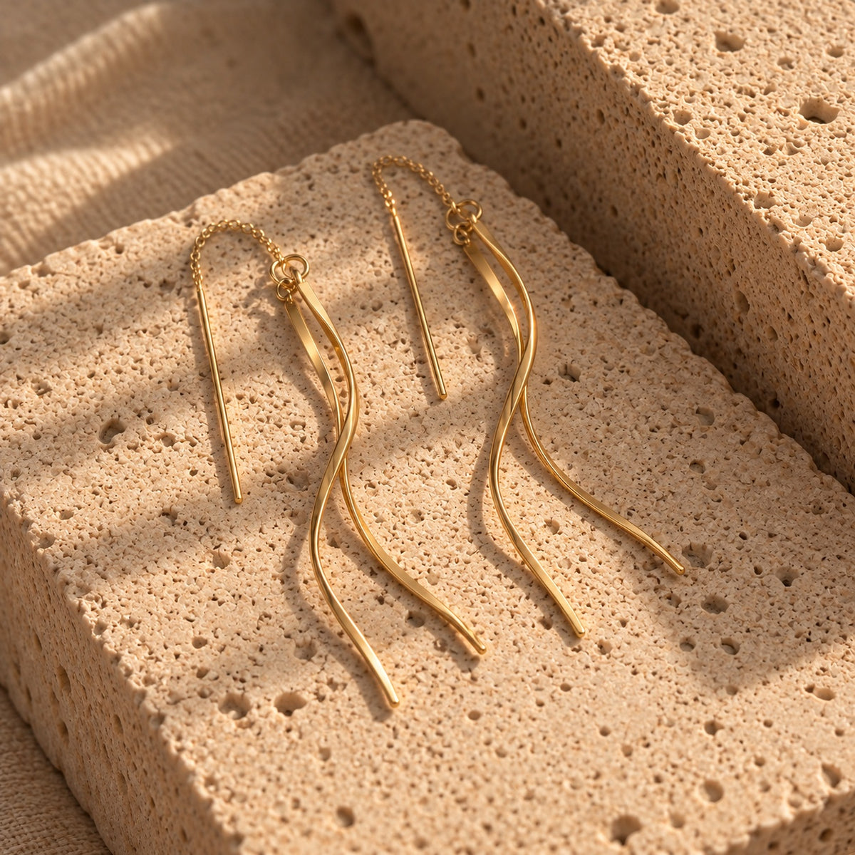 Wolff Jewelry Waves Earring Øreringe 18 karat guldbelagt
