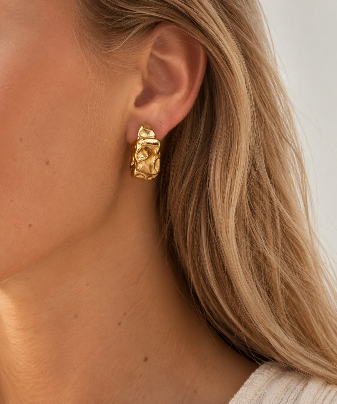 Wolff Jewelry Bastic Hoops Øreringe 18 karat guldbelagt