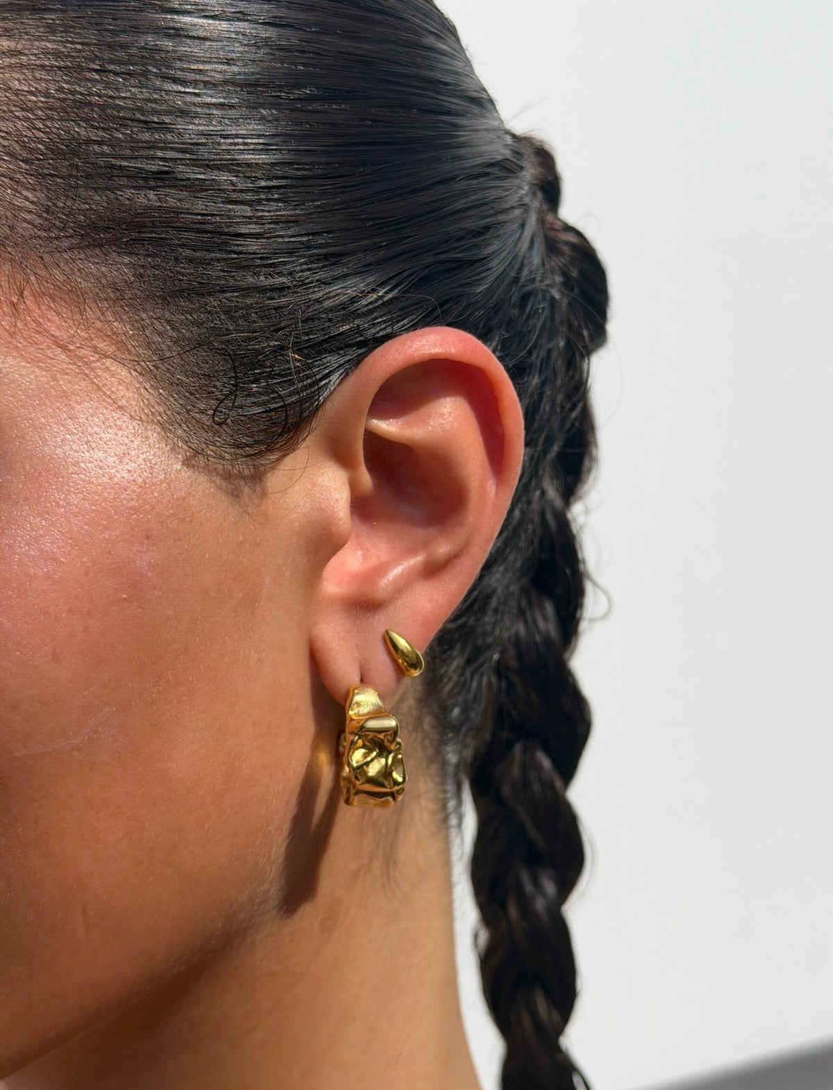 Wolff Jewelry Bastic Hoops Øreringe 18 karat guldbelagt