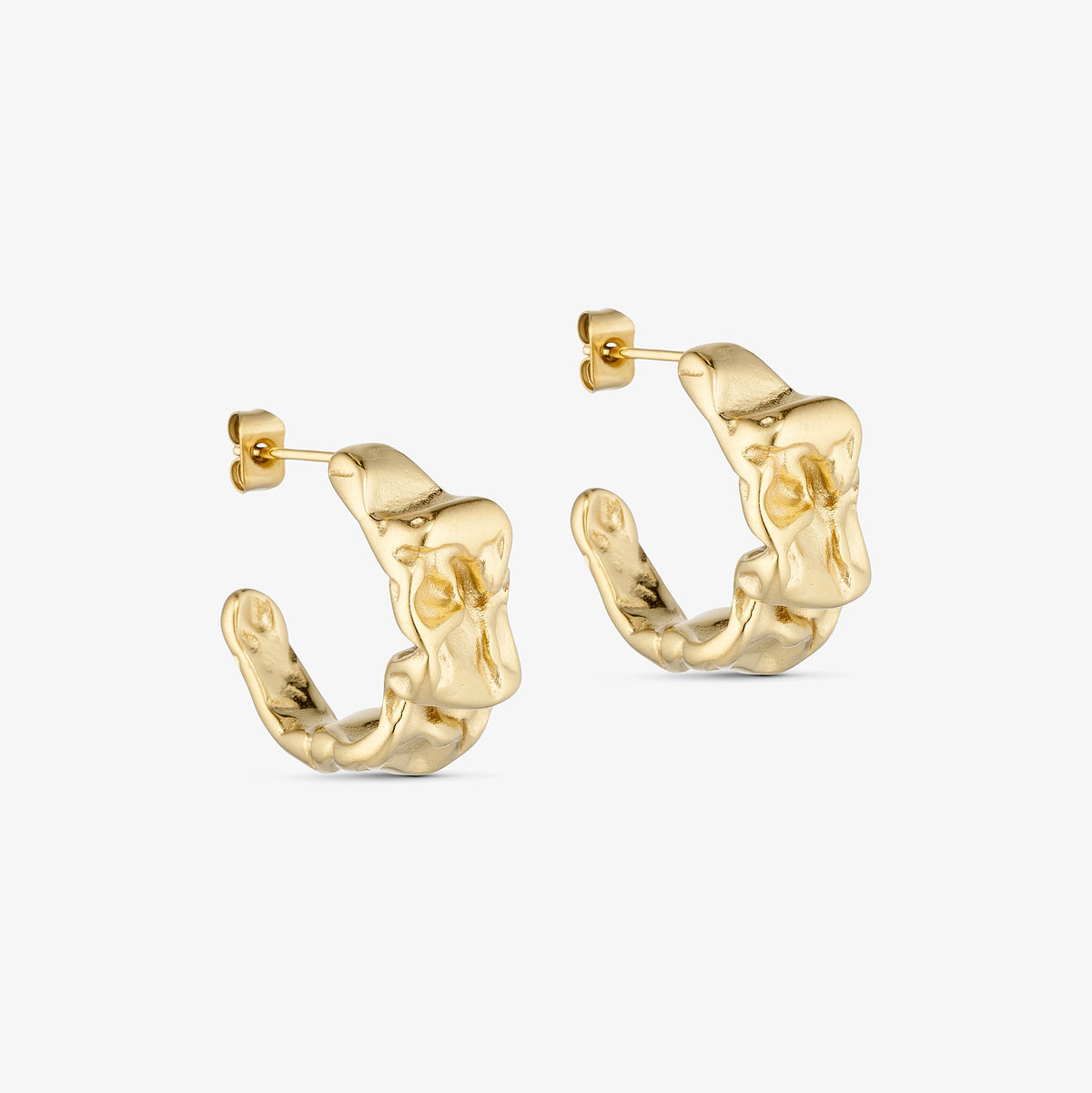 Wolff Jewelry Bastic Hoops Øreringe 18 karat guldbelagt