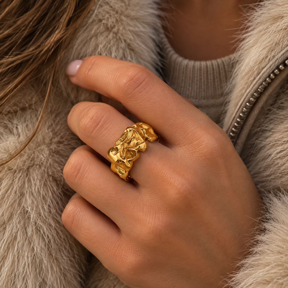 Wolff Jewelry Bastic Ring Ringe 18 karat guldbelagt