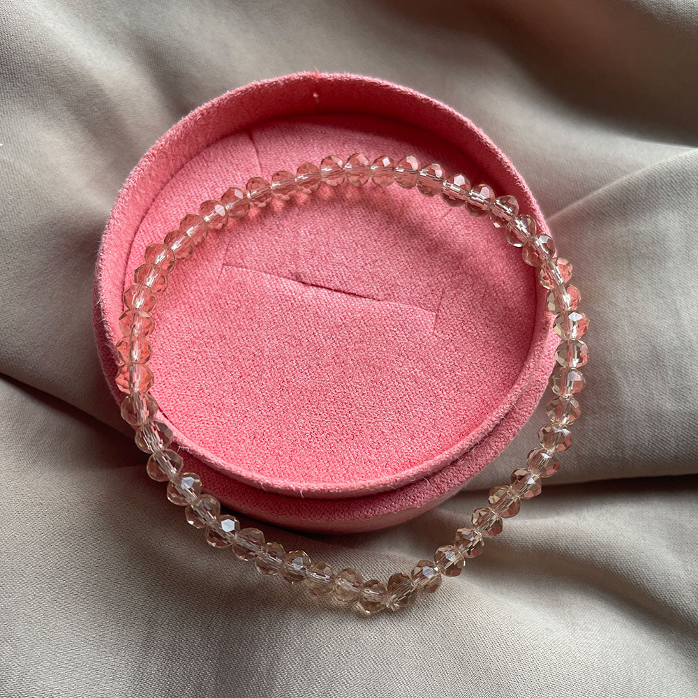 Wolff Jewelry Beads Bracelet  Sølvfarvet/Champagne