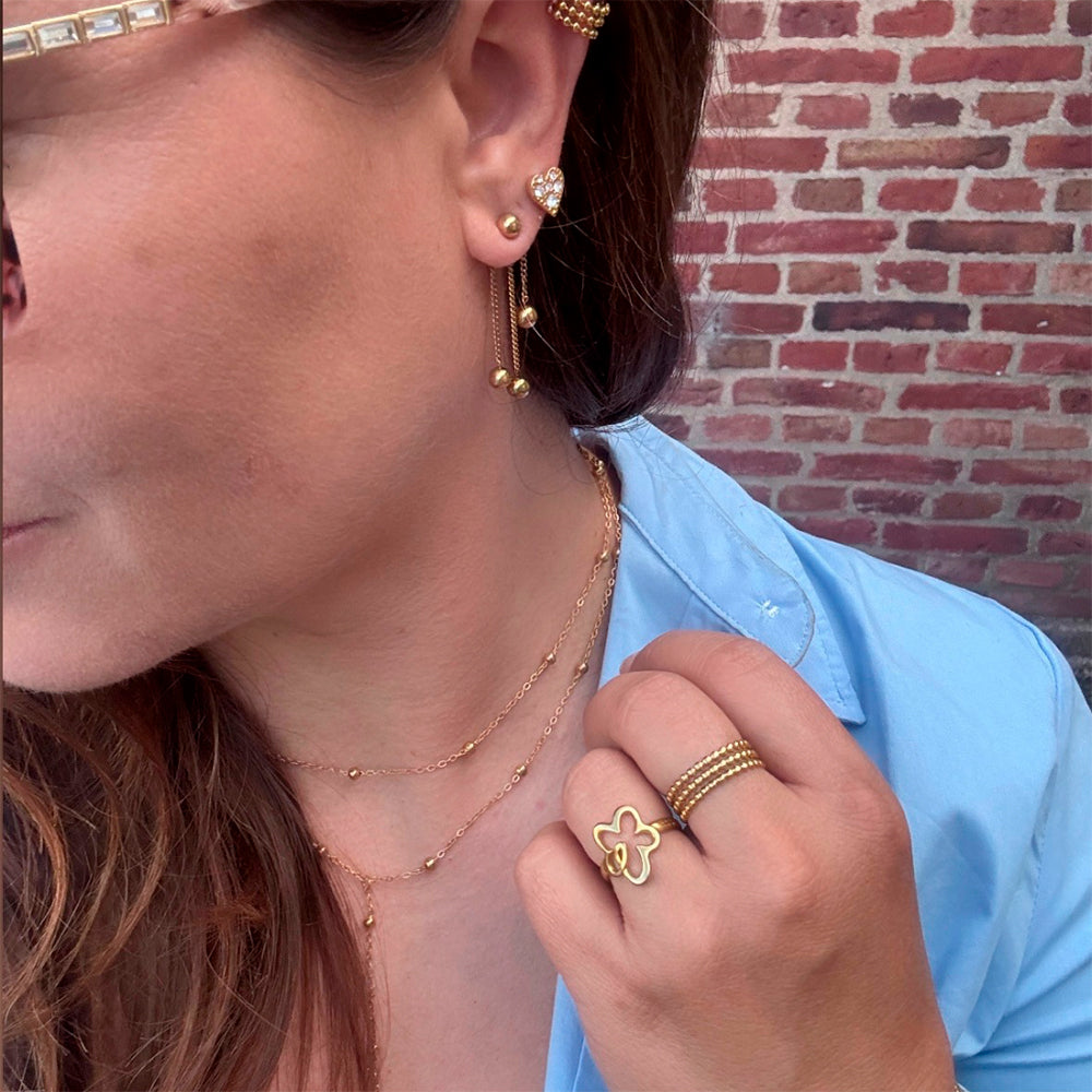 Wolff Jewelry Big Boble Earrings Øreringe 18 karat guldbelagt