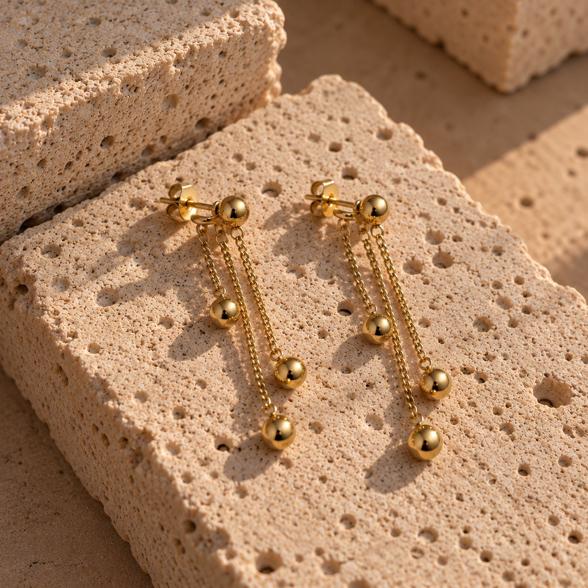 Wolff Jewelry Big Boble Earrings Øreringe 18 karat guldbelagt
