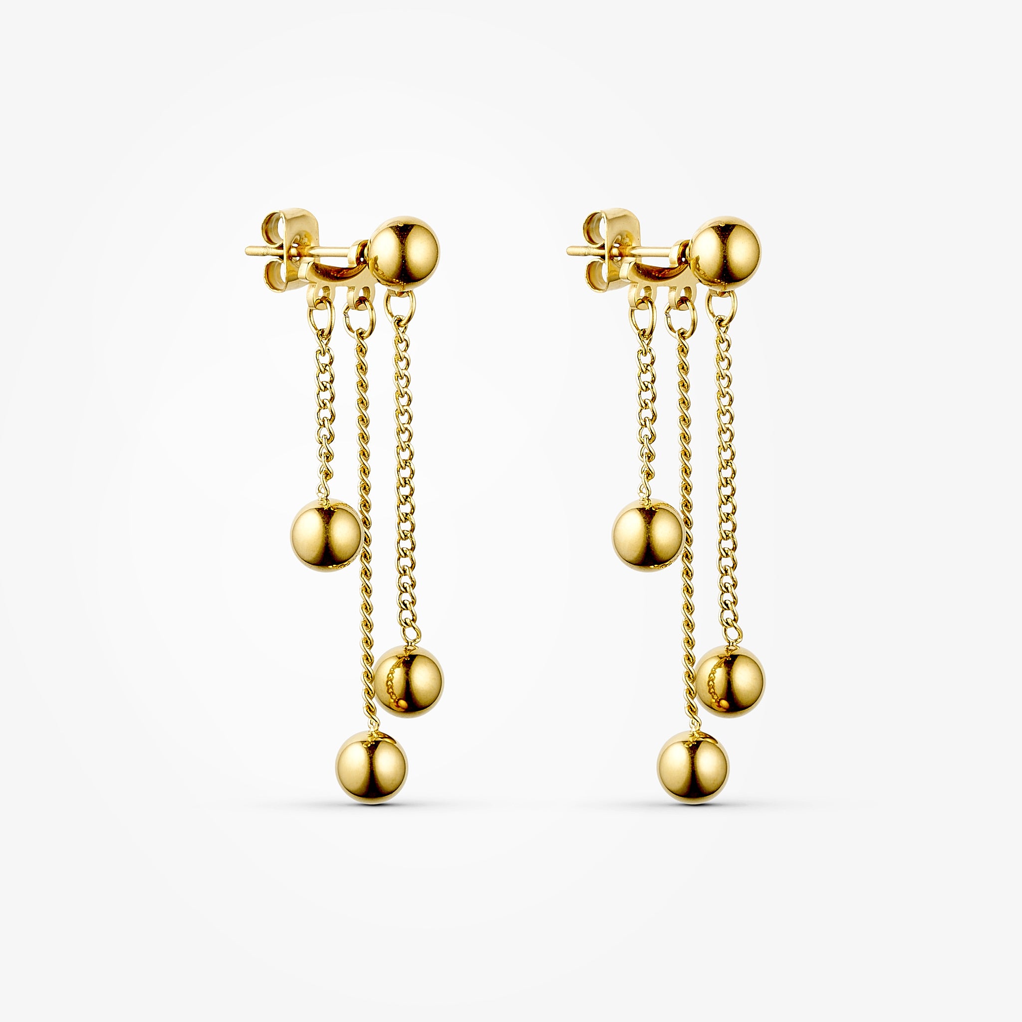 Wolff Jewelry Big Boble Earrings Øreringe 18 karat guldbelagt