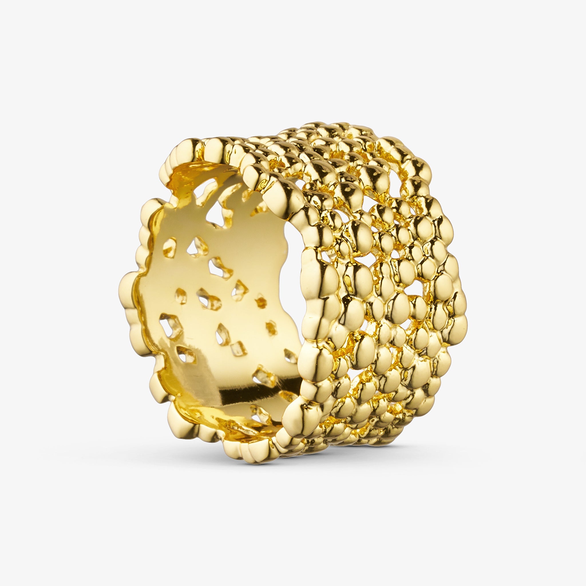 Wolff Jewelry Big Boble Ring Ringe 18 karat guldbelagt