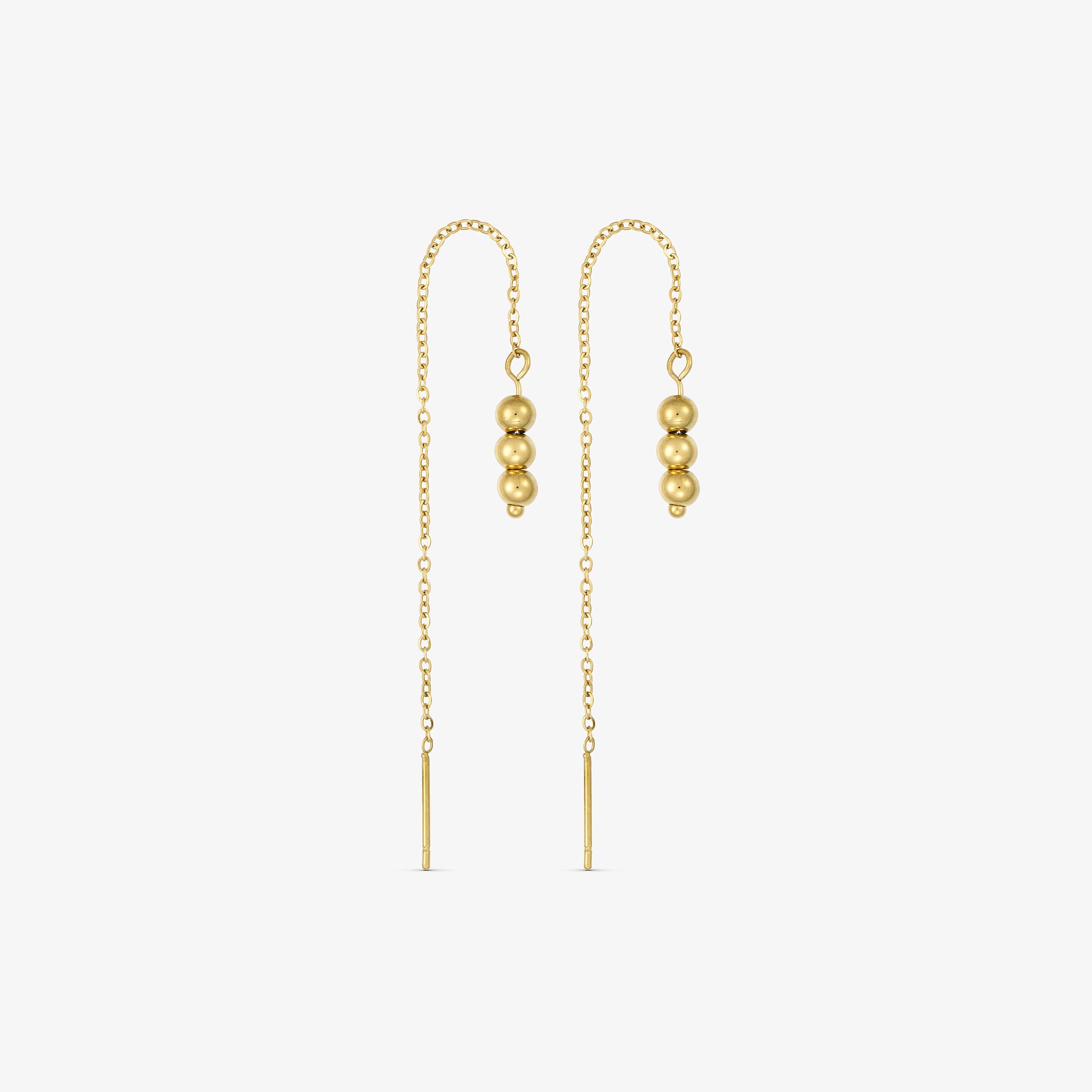 Wolff Jewelry Boble Chain Earring Øreringe 18 karat guldbelagt