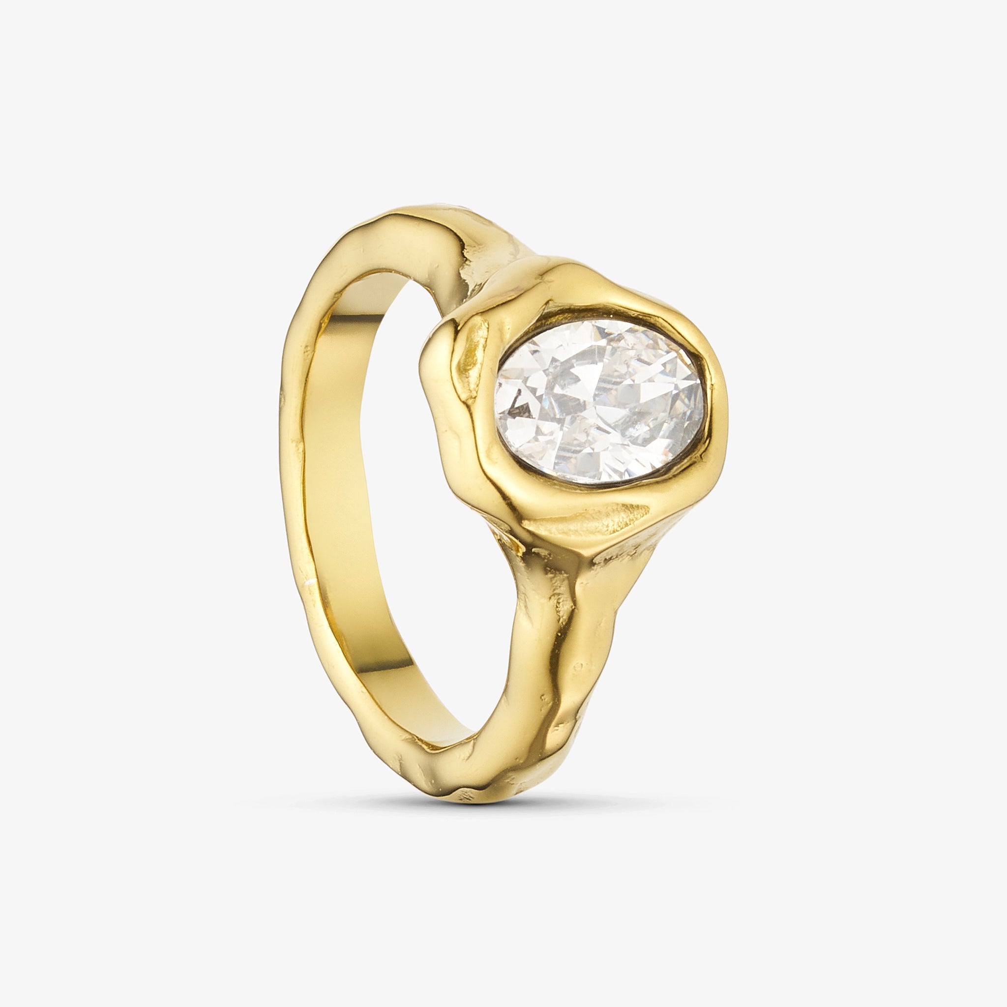 Wolff Jewelry Boble Crystal Ring Ringe 18 karat guldbelagt