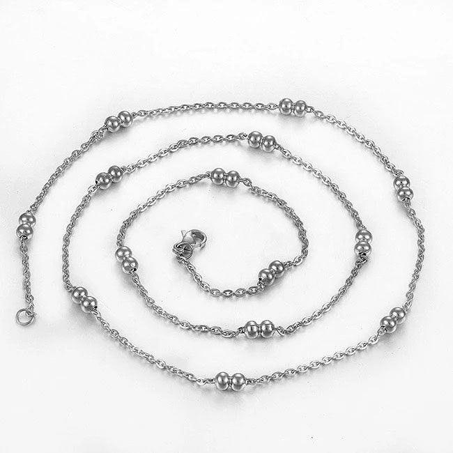 Wolff Jewelry Boble Duo Necklace 45cm Halskæder Sølvfarvet