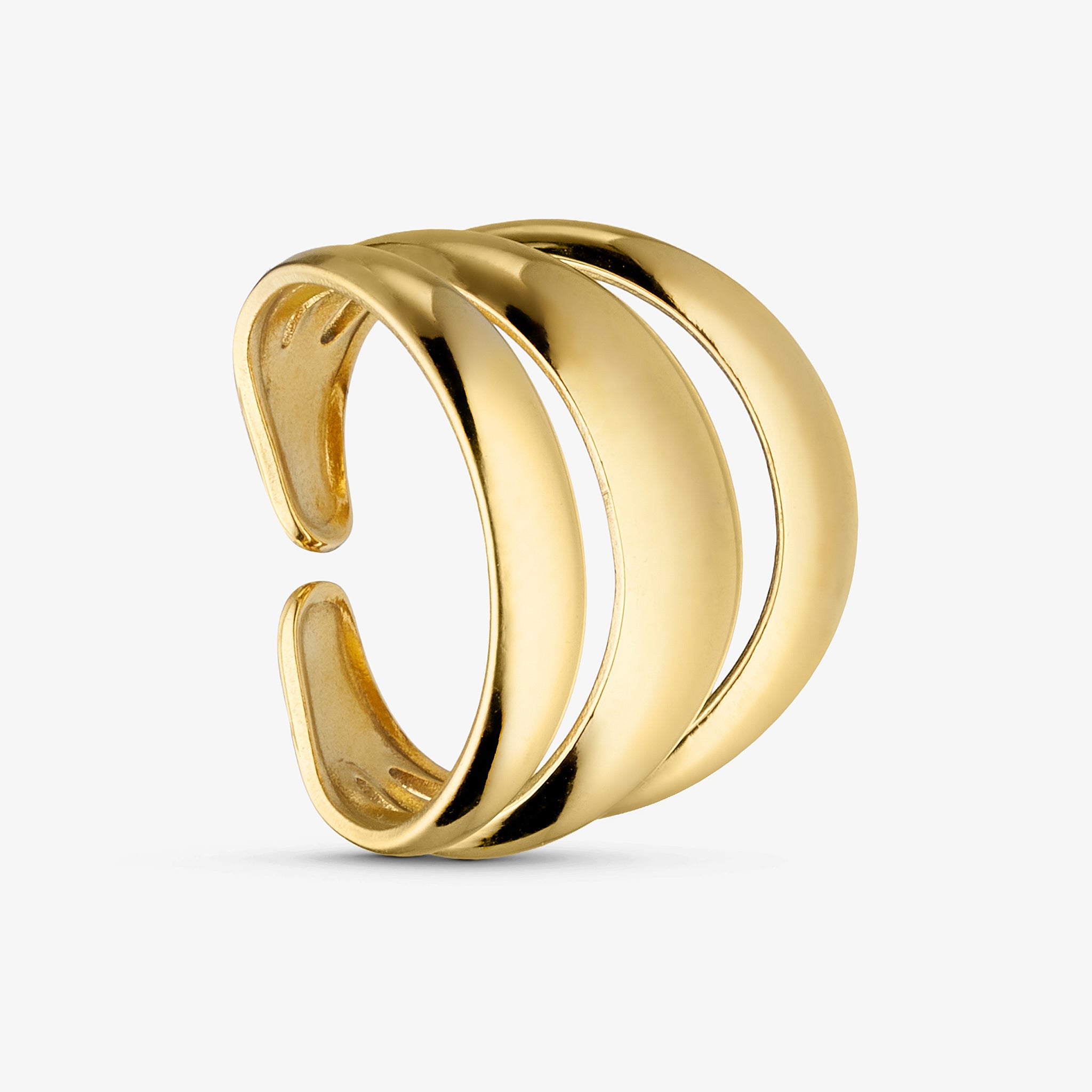 Wolff Jewelry Bomby Big Ring Ringe 18 karat guldbelagt