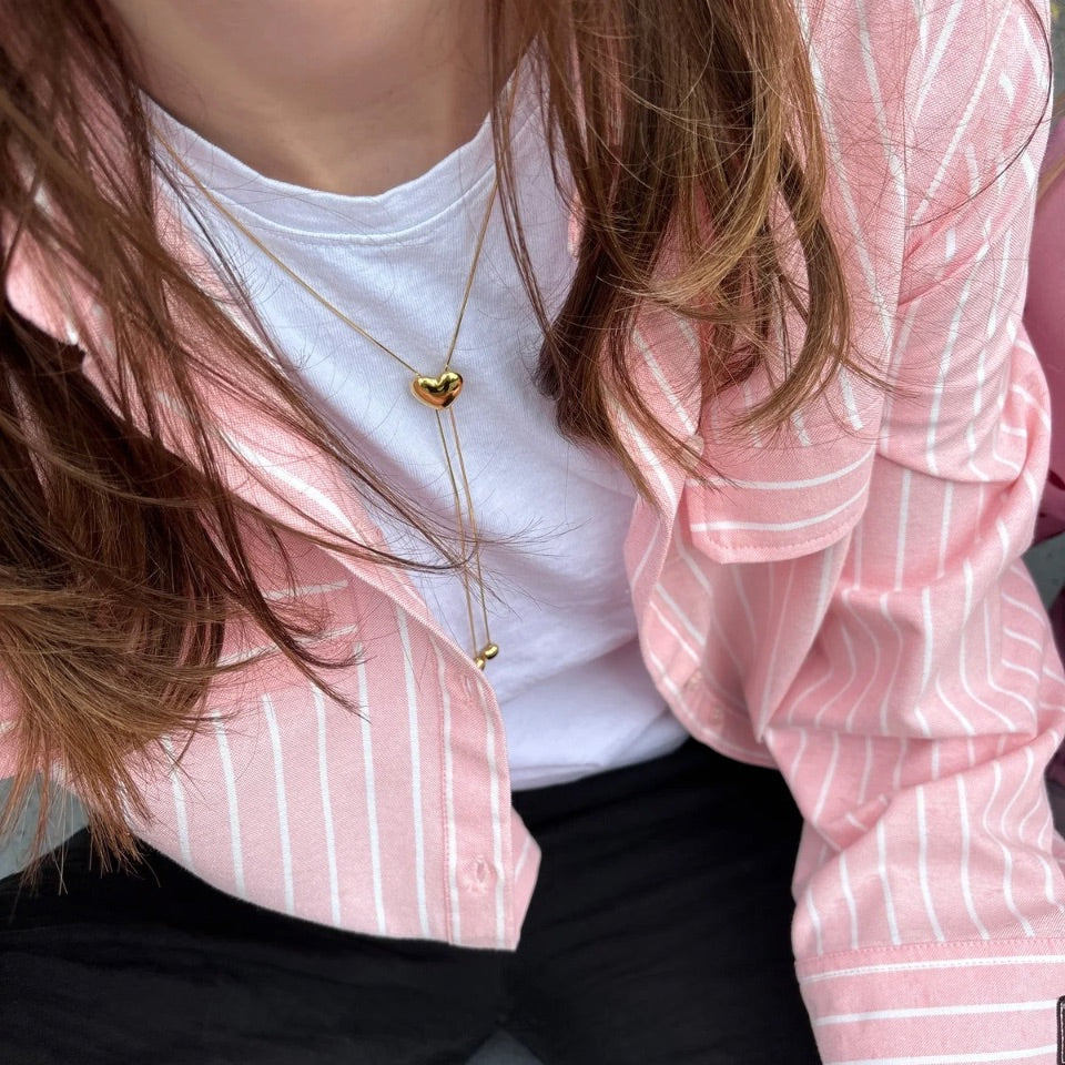 Wolff Jewelry Bomby Heart Necklace Halskæder 18 karat guldbelagt