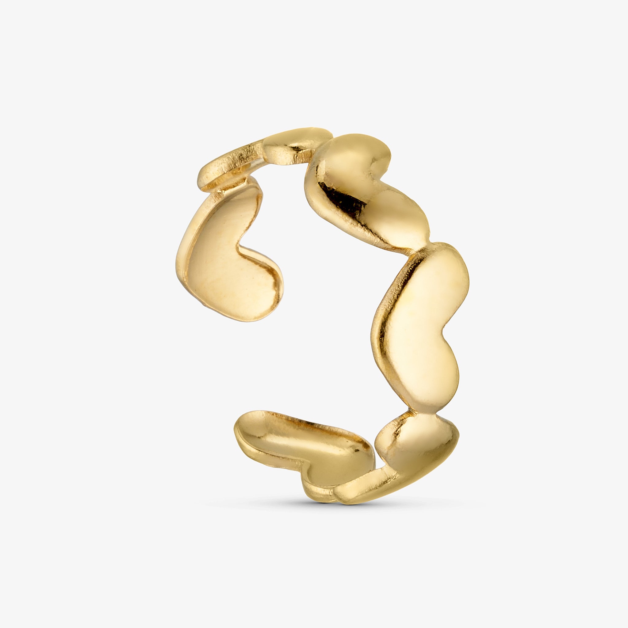 Wolff Jewelry Bomby Heart Ring Ringe 18 karat guldbelagt