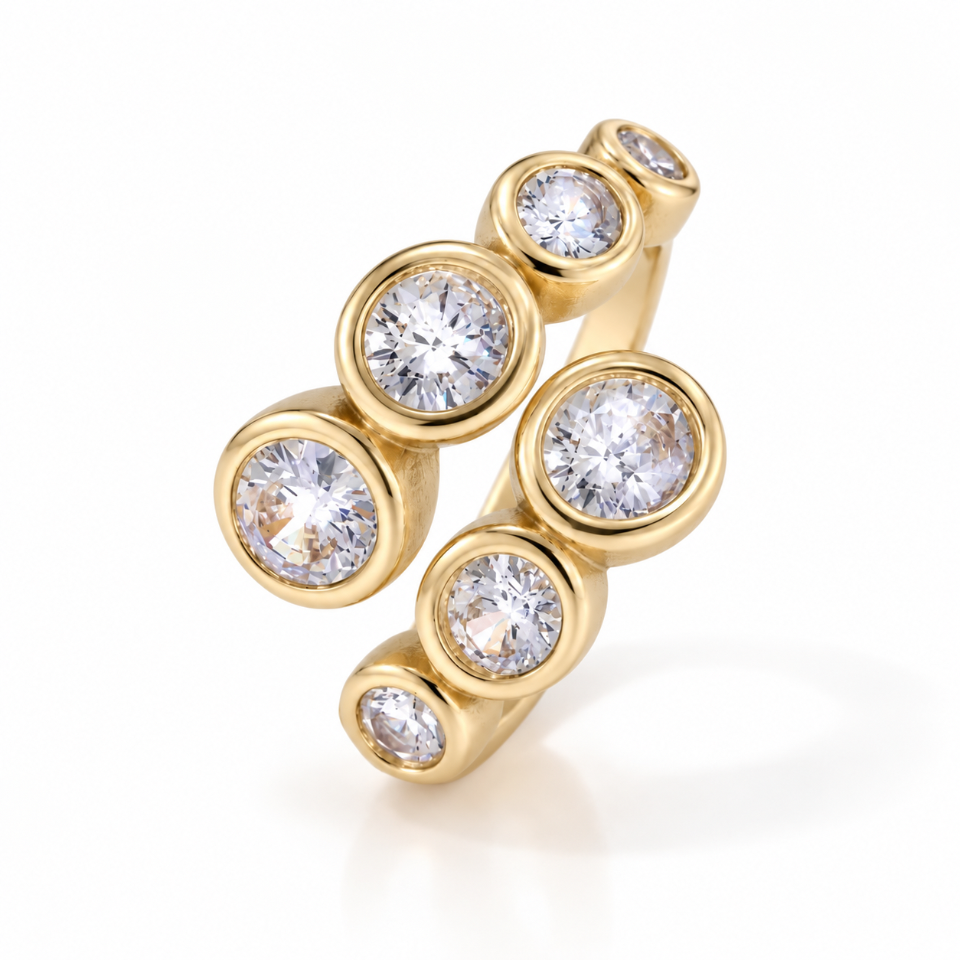 Wolff Jewelry Braza Ring Ringe 18 karat guldbelagt