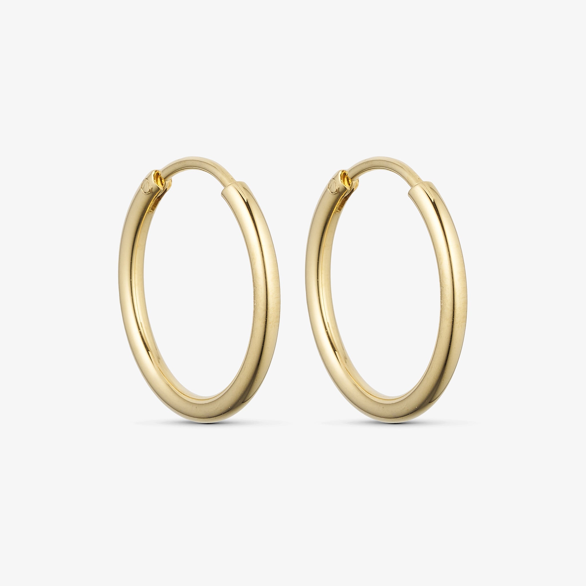 Wolff Jewelry Classic Hoops 20 mm Øreringe 18 karat guldbelagt