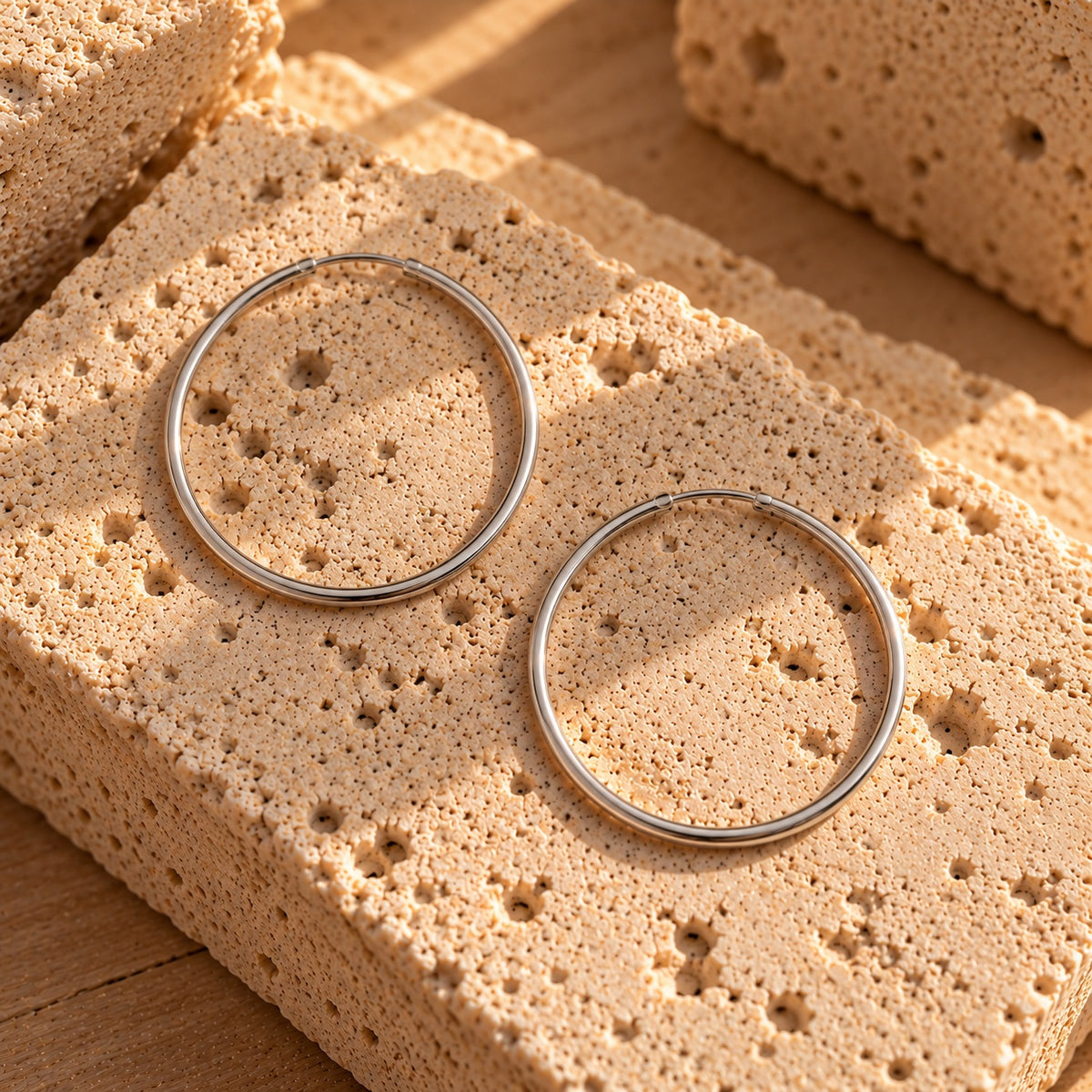 Wolff Jewelry Classic Hoops 30 mm Øreringe Sølvfarvet