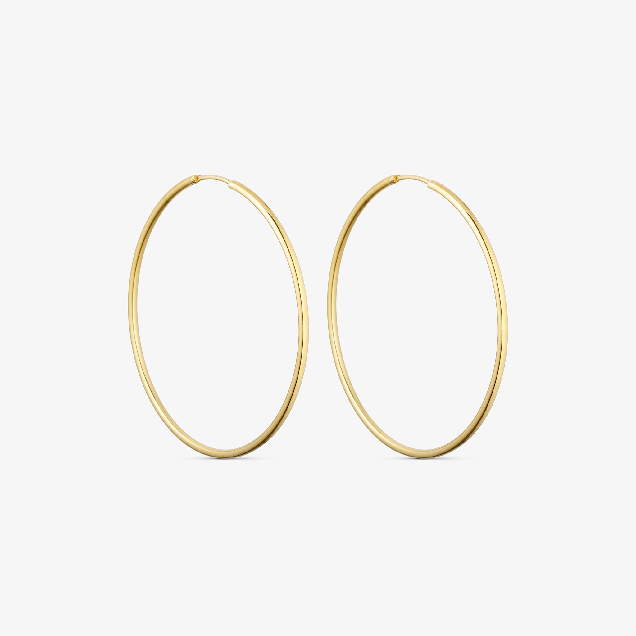 Wolff Jewelry Classic Hoops 50 mm Øreringe 18 karat guldbelagt