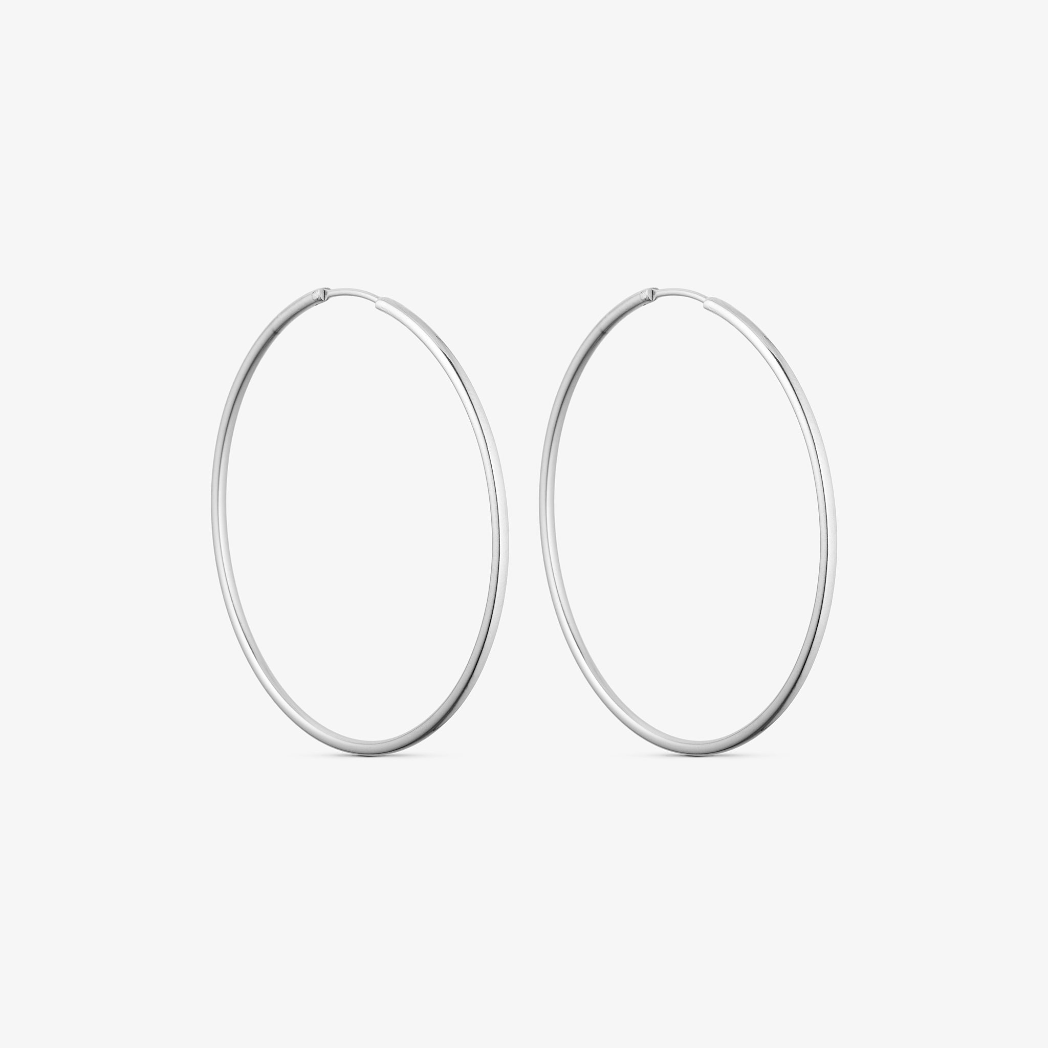 Wolff Jewelry Classic Hoops 50 mm Øreringe Sølvfarvet