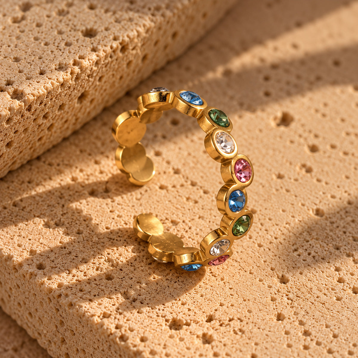 Wolff Jewelry Colorful Ring Ringe 18 karat guldbelagt