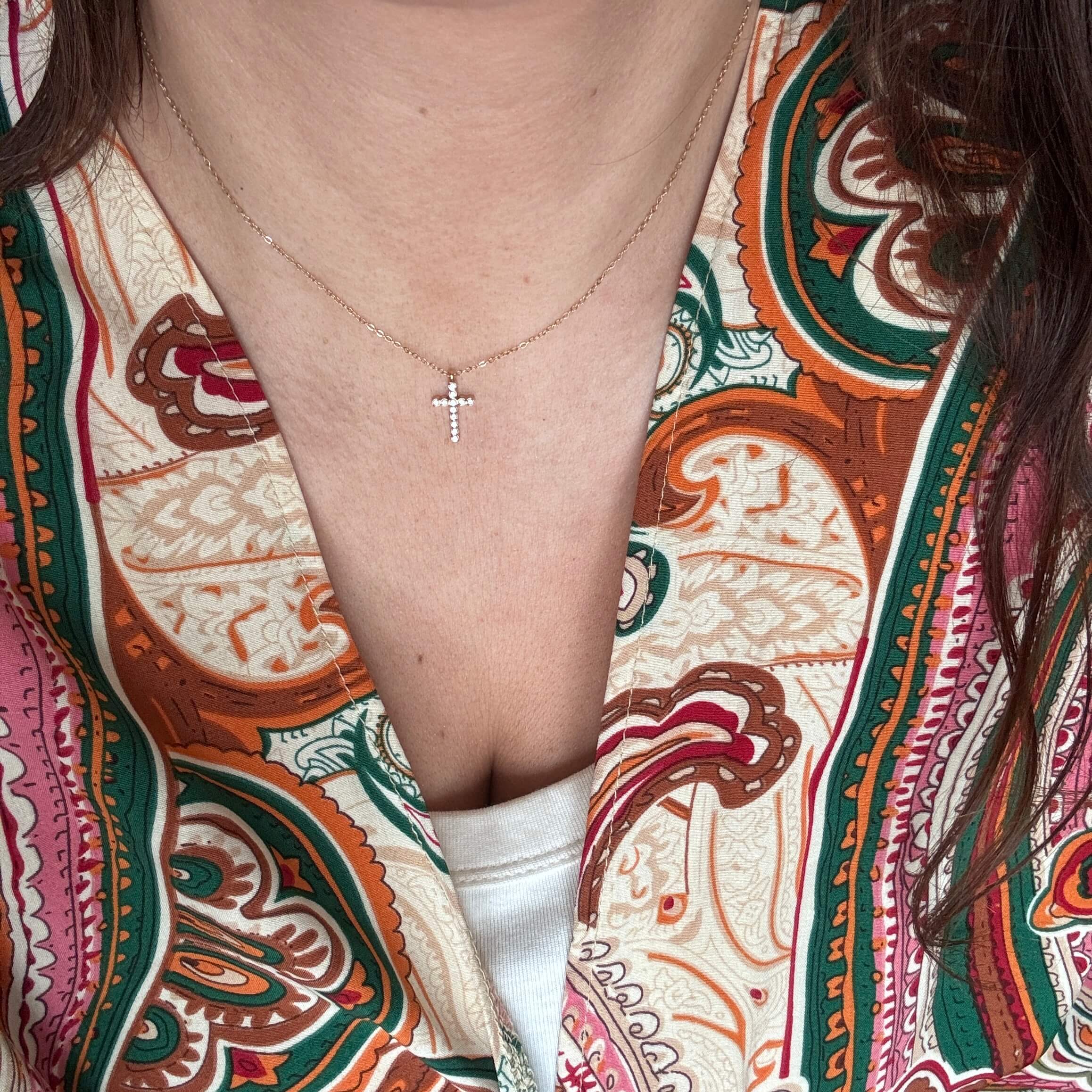 Wolff Jewelry Crossy Necklace Halskæder 18 karat guldbelagt