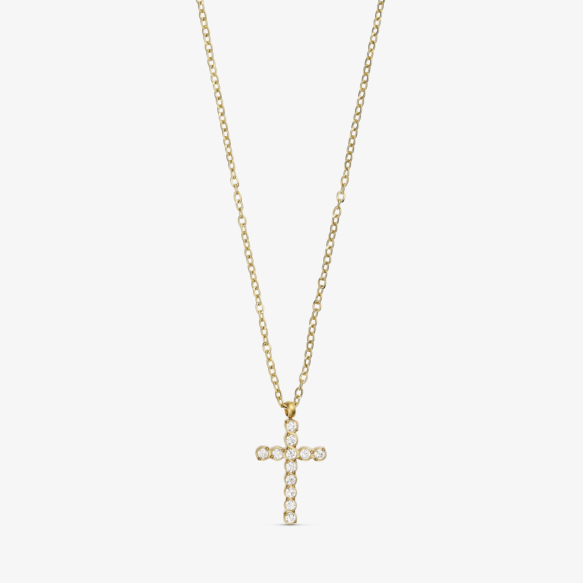 Wolff Jewelry Crossy Necklace Halskæder 18 karat guldbelagt