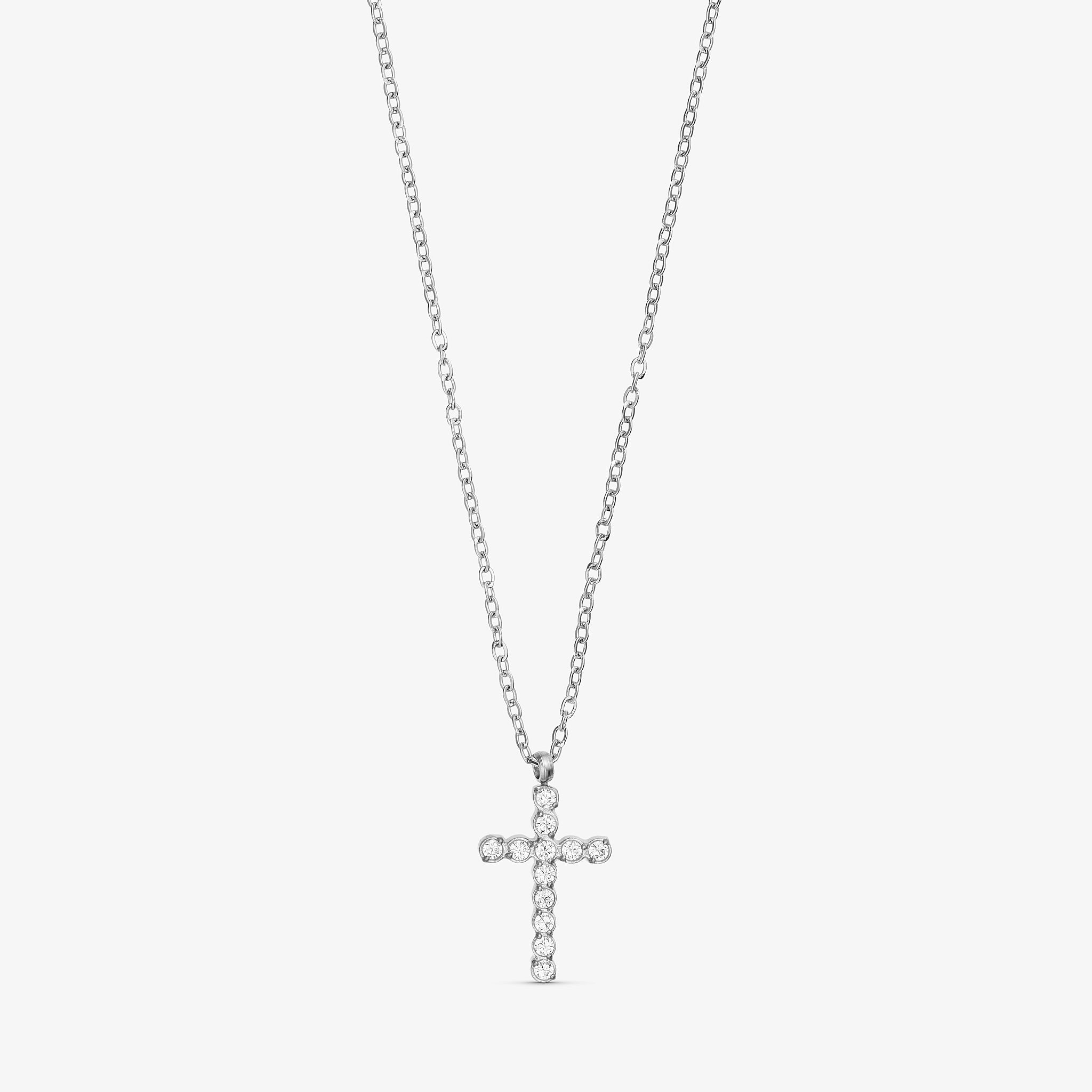 Wolff Jewelry Crossy Necklace Halskæder Sølvfarvet