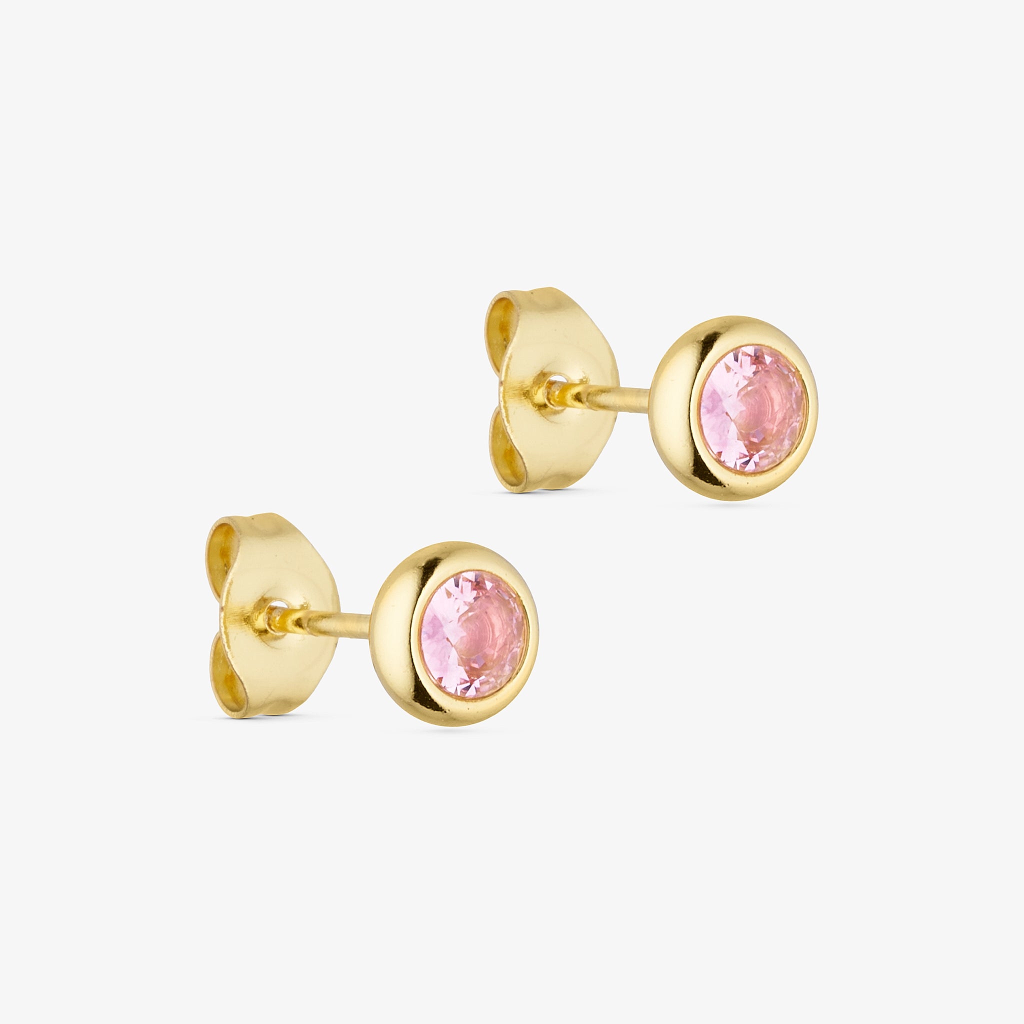 Wolff Jewelry Crystal Earstud Øreringe Lys pink