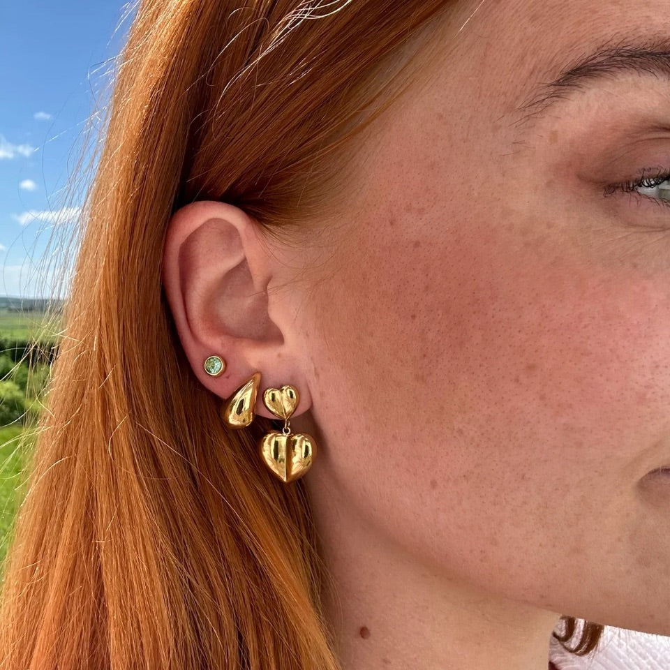Wolff Jewelry Crystal Earstud Øreringe Lyseblå