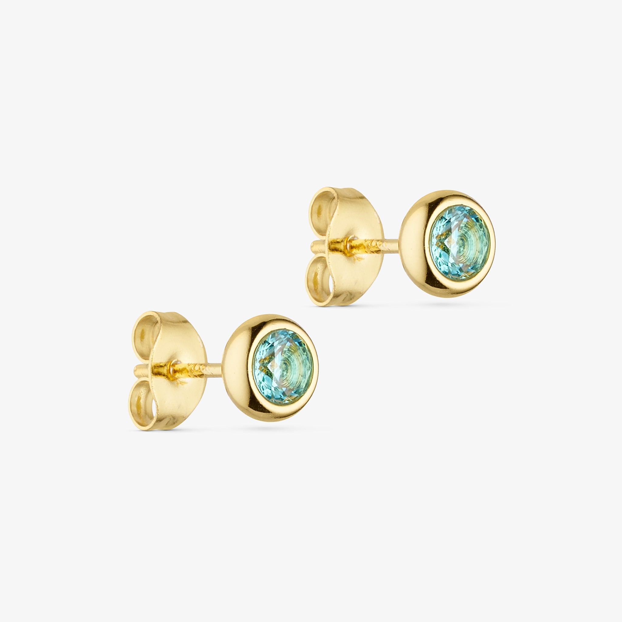 Wolff Jewelry Crystal Earstud Øreringe Lyseblå