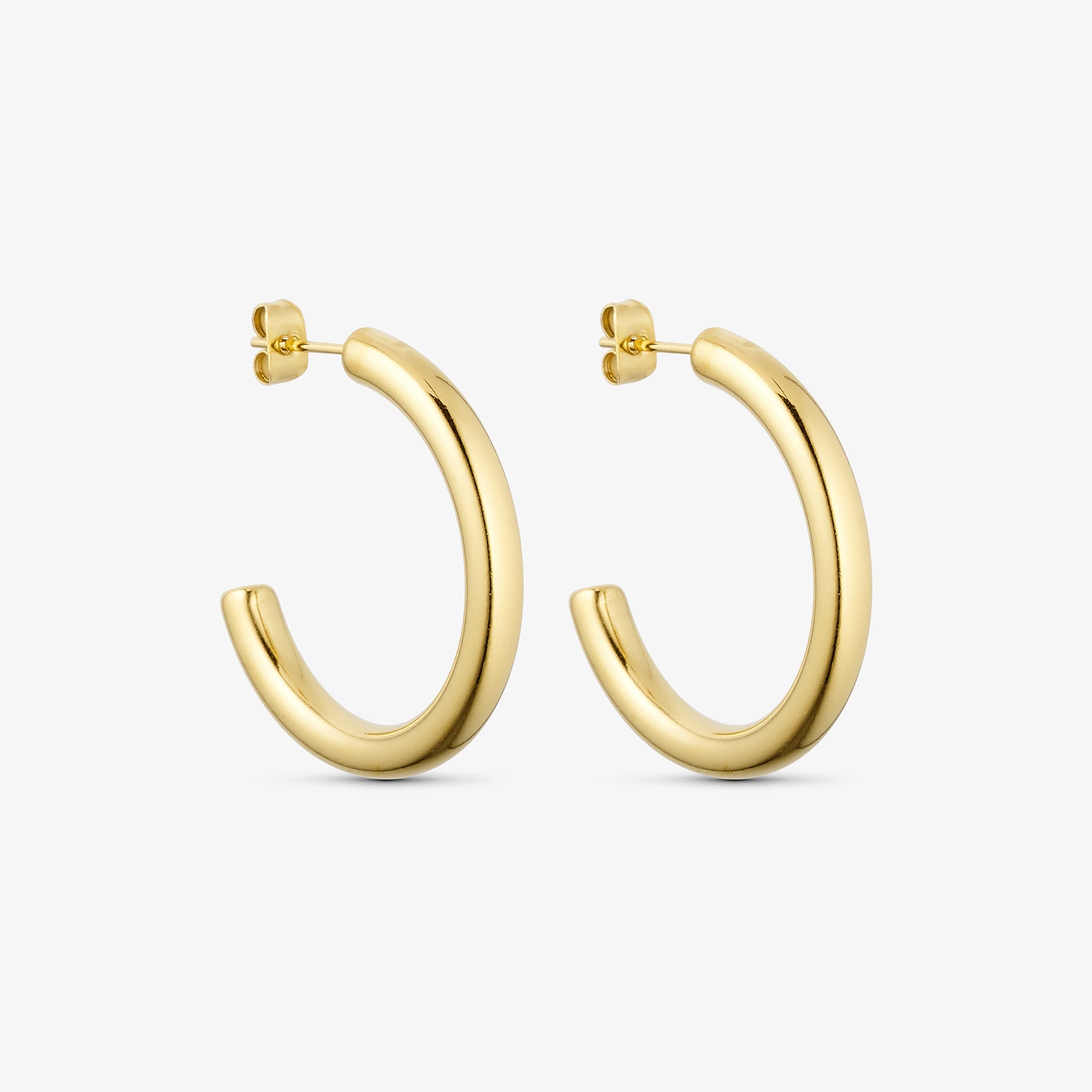 Wolff Jewelry Emmi Hoops 30mm Øreringe 18 karat guldbelagt