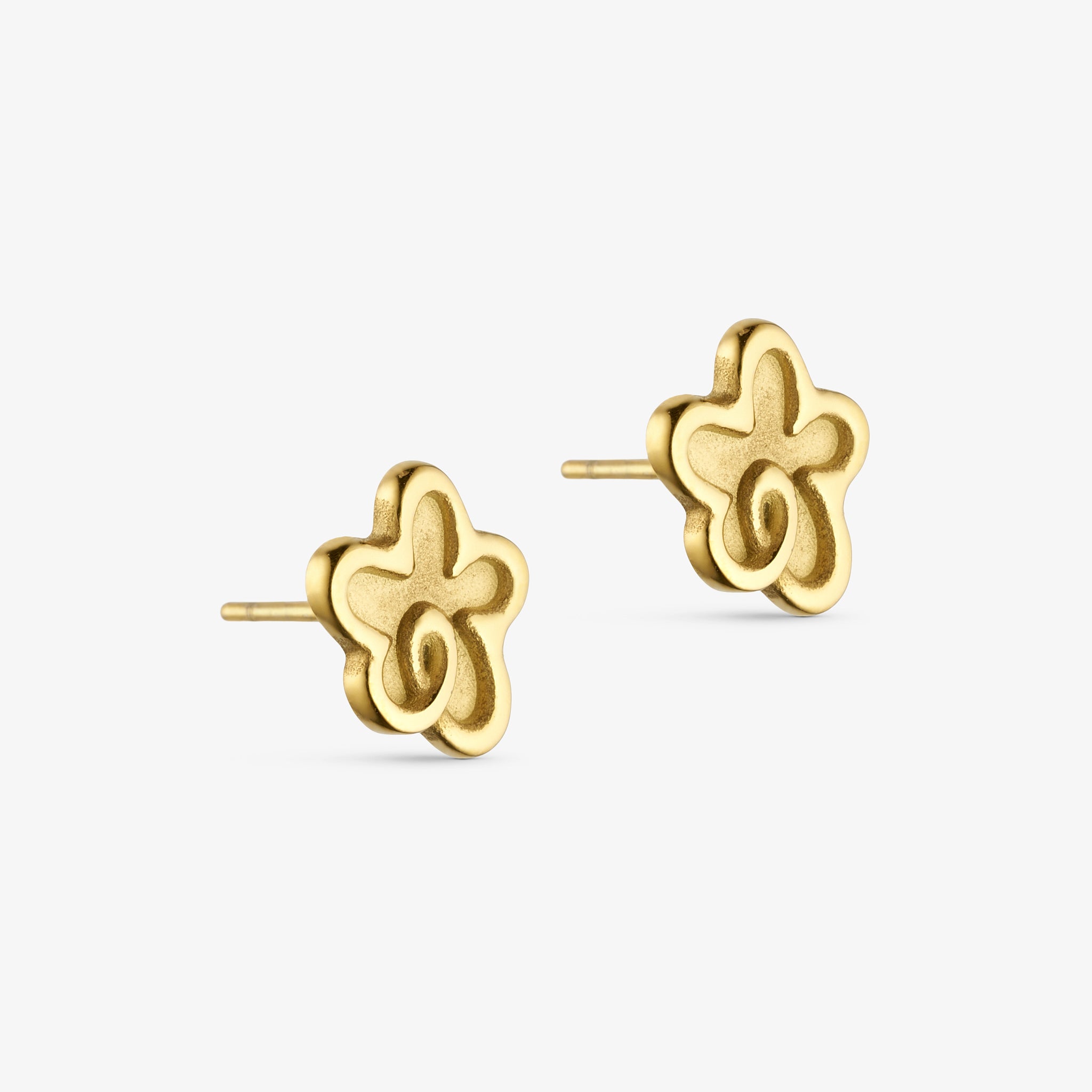 Wolff Jewelry Floral Earring Øreringe 18 karat guldbelagt