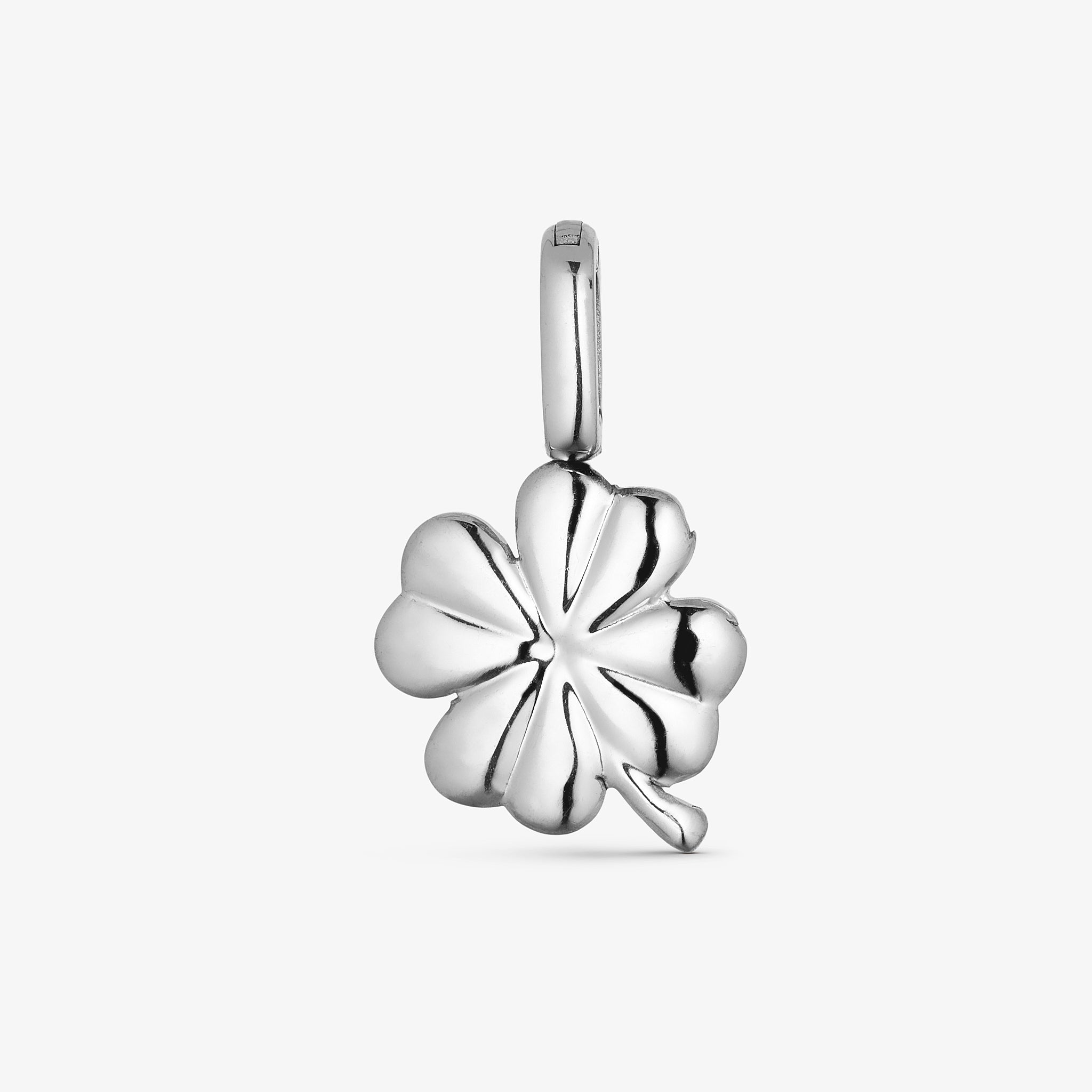 Wolff Jewelry Four Leaf Clover Charm Charms Sølvfarvet