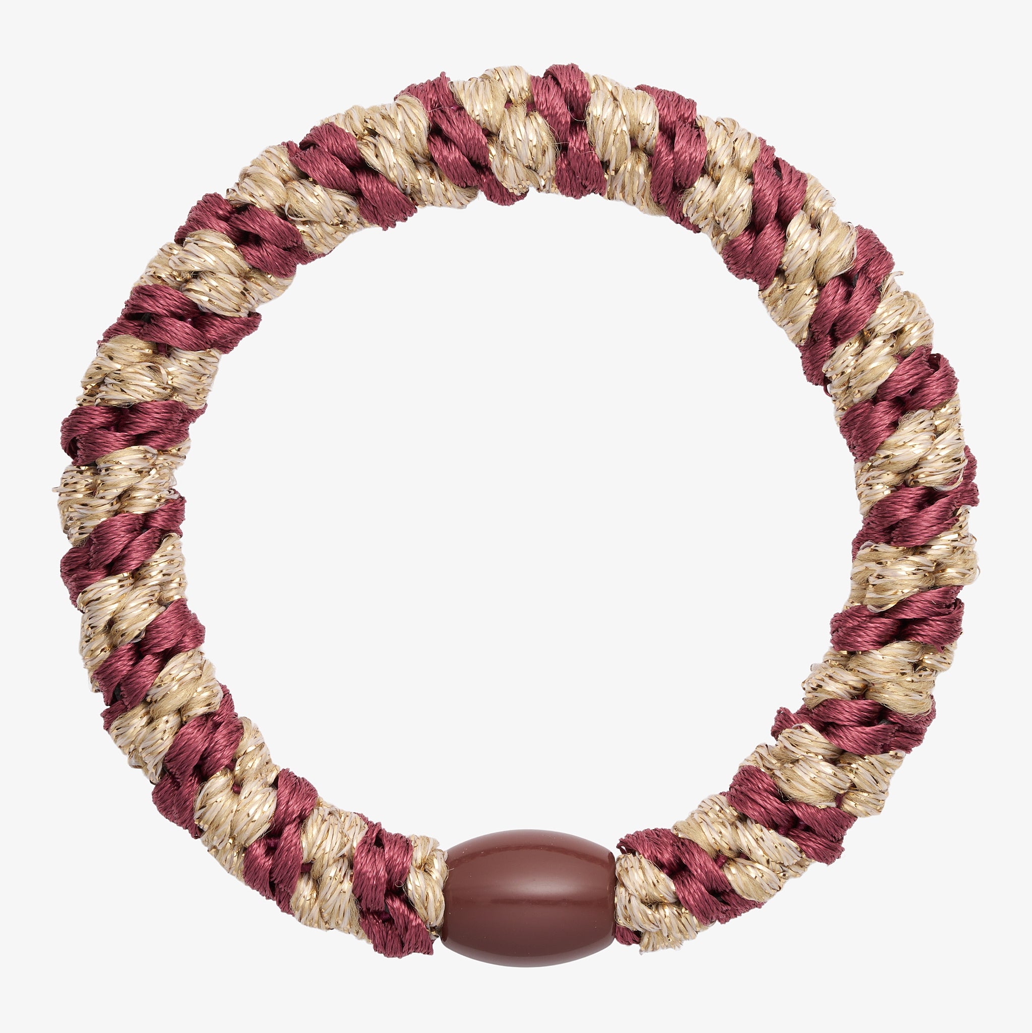 Wolff Jewelry Hair Boble Elastic Hårelastikker Bordeaux/Gold