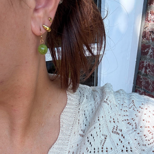 Wolff Jewelry Jusi Pearl Earring Øreringe Light Green