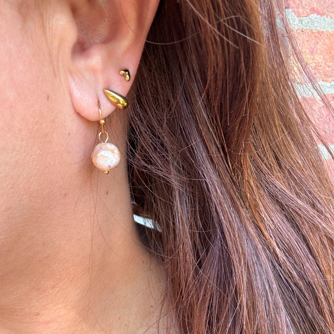 Wolff Jewelry Jusi Pearl Earring Øreringe Light Yellow