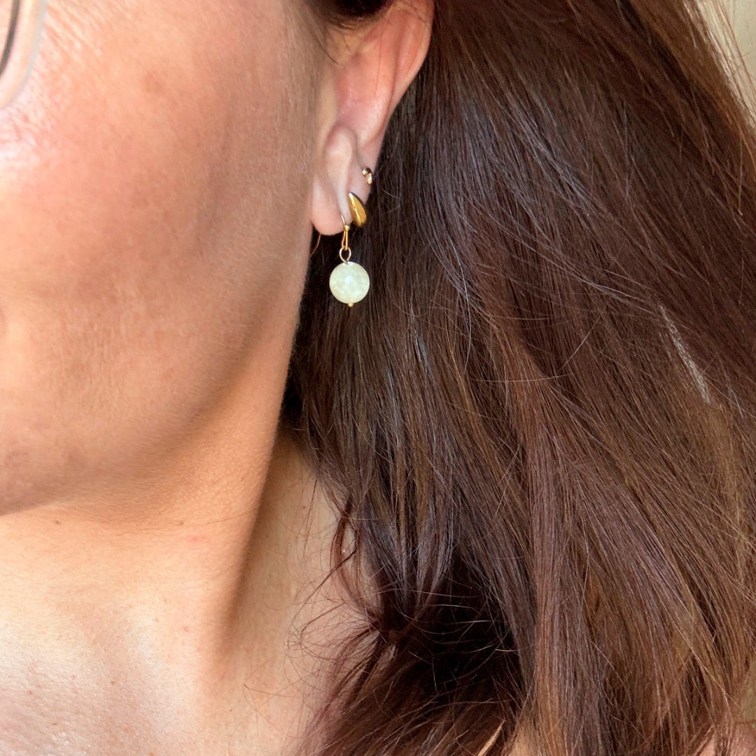 Wolff Jewelry Jusi Pearl Earring Øreringe Light Yellow