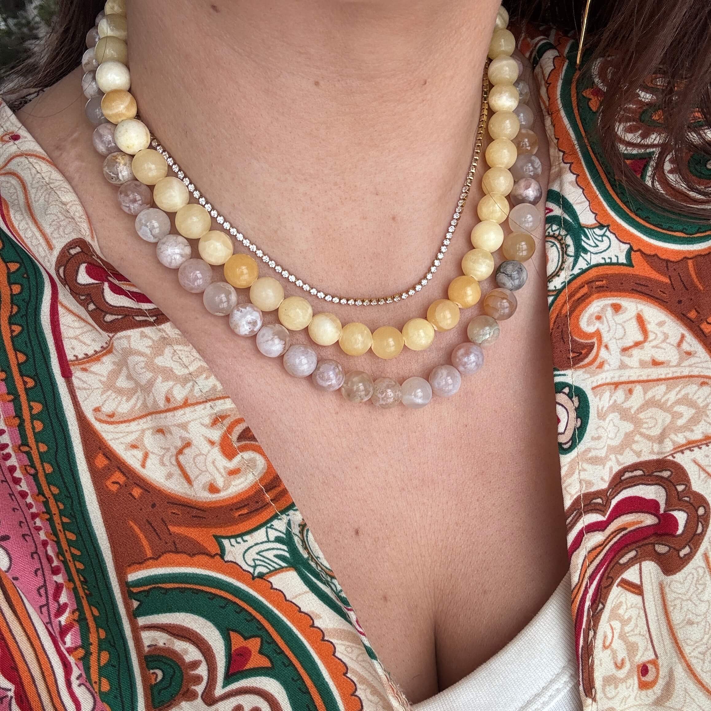 Wolff Jewelry Jusi Pearl Necklace Halskæder Light Yellow