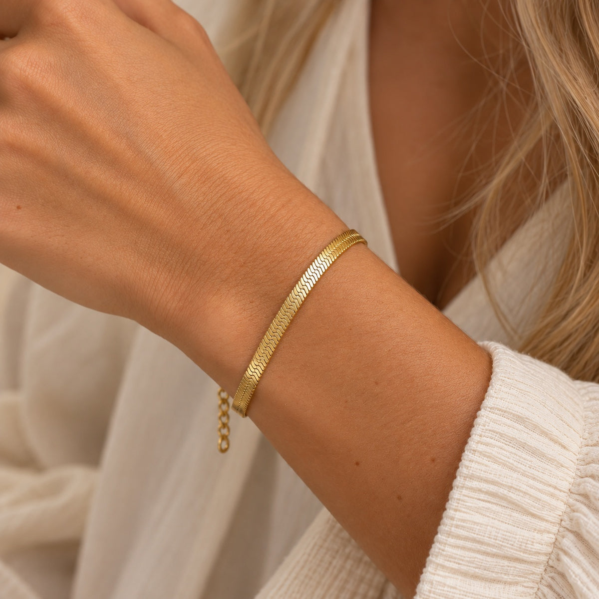 Wolff Jewelry Kleo Bracelet 3mm Armbånd 18 karat guldbelagt