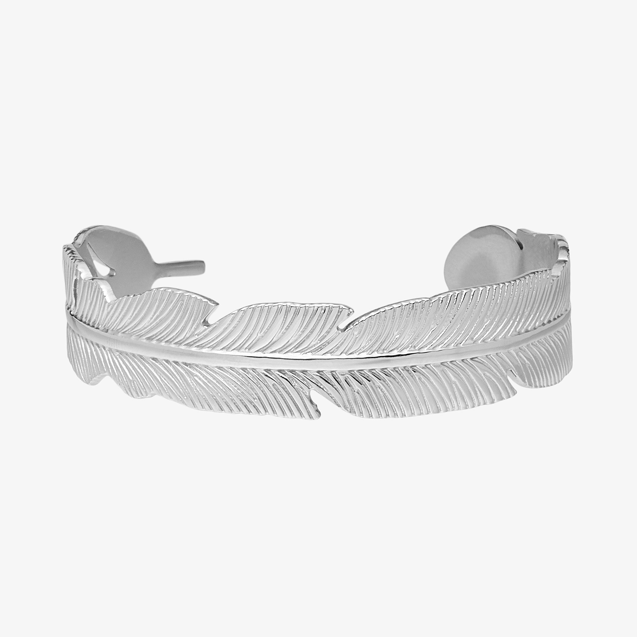 Wolff Jewelry Leafy Bangle Armbånd Sølvfarvet