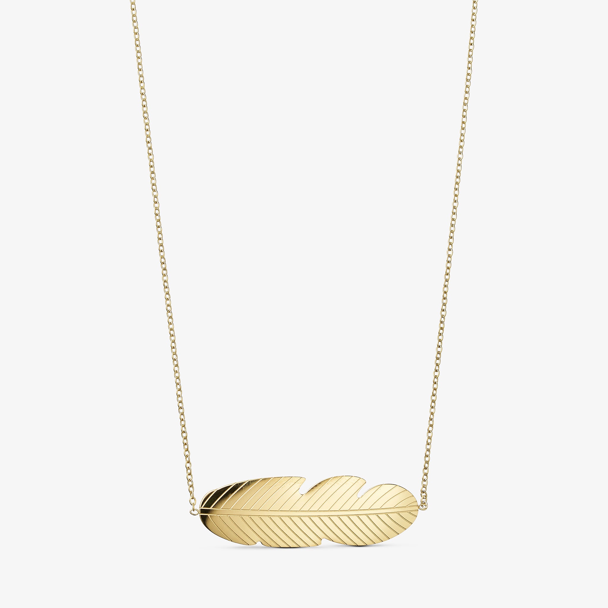 Wolff Jewelry Leafy Necklace Halskæder 18 karat guldbelagt