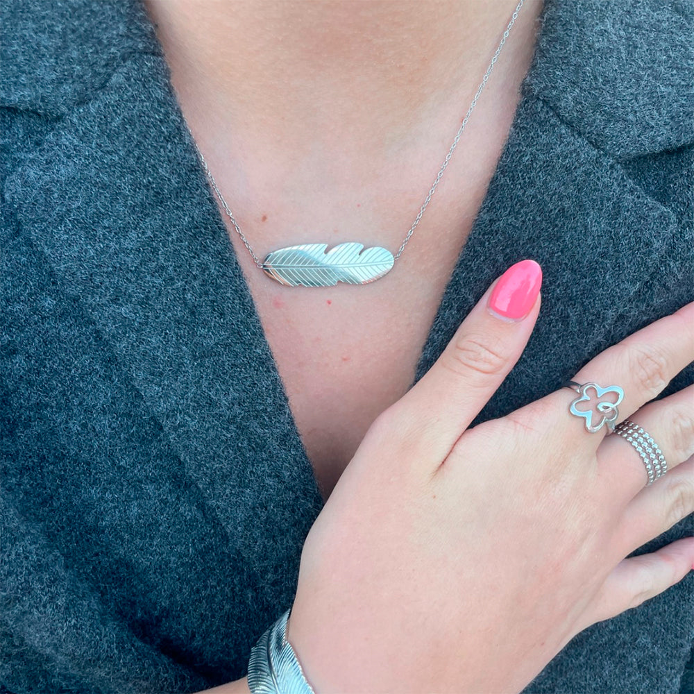 Wolff Jewelry Leafy Necklace Halskæder Sølvfarvet