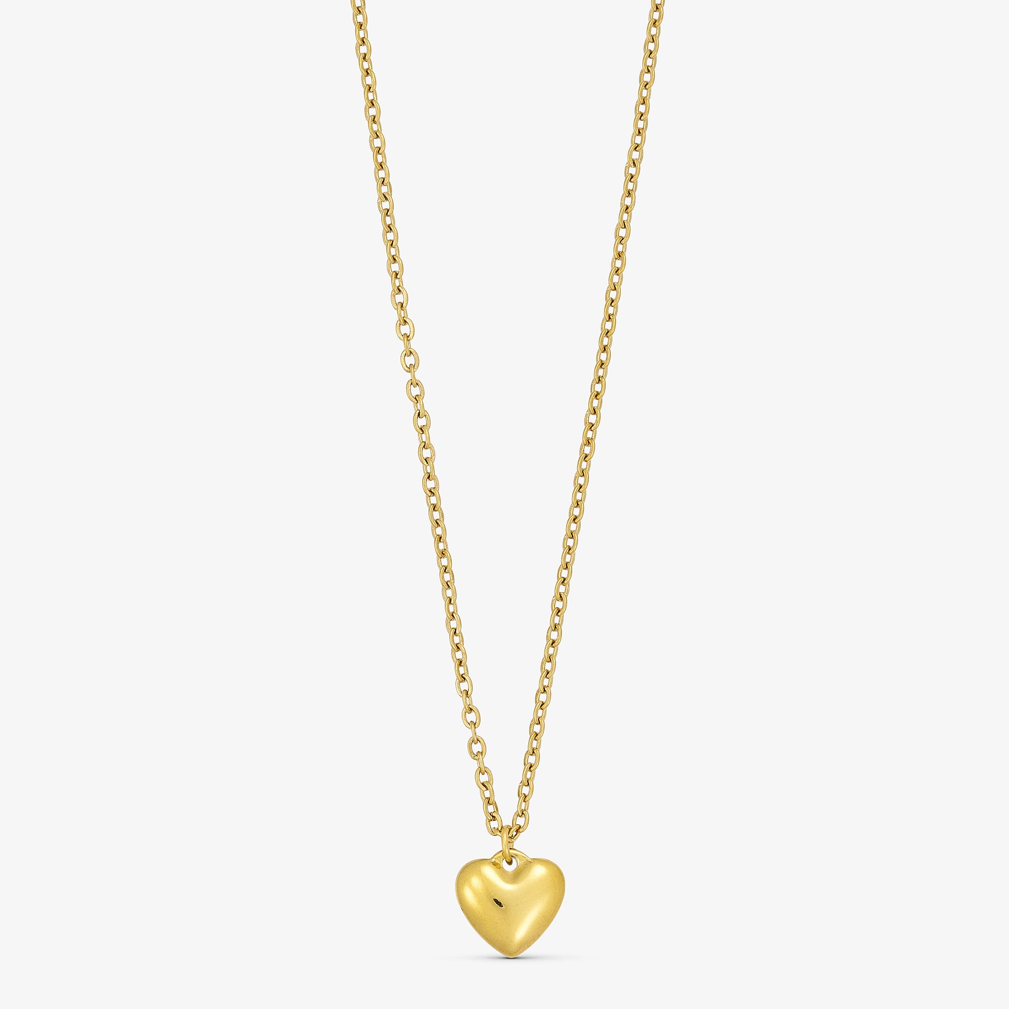 Wolff Jewelry Long Love Heart Necklace 80cm Halskæder 18 karat guldbelagt