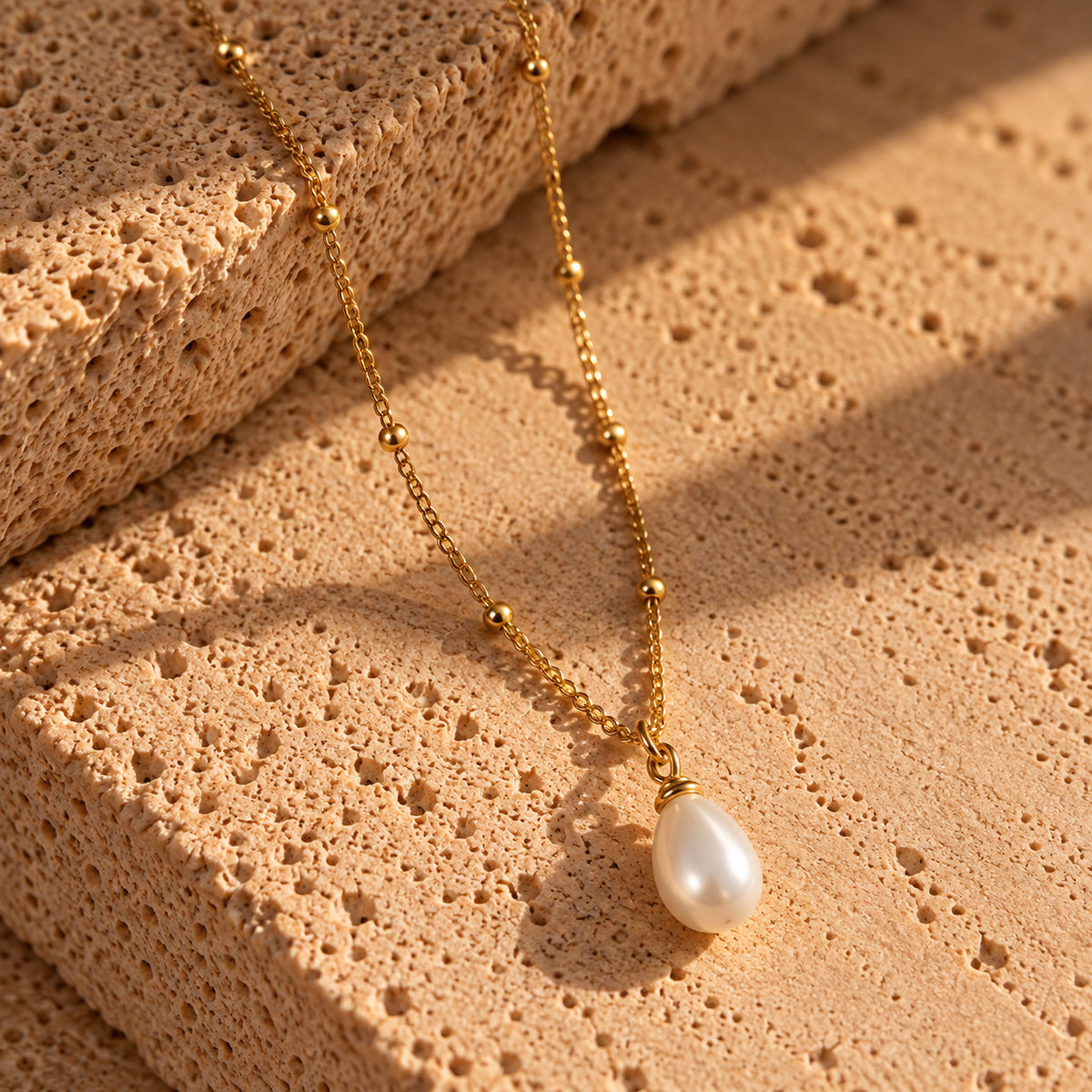 Wolff Jewelry Long Pearl Necklace 80cm Halskæder 18 karat guldbelagt