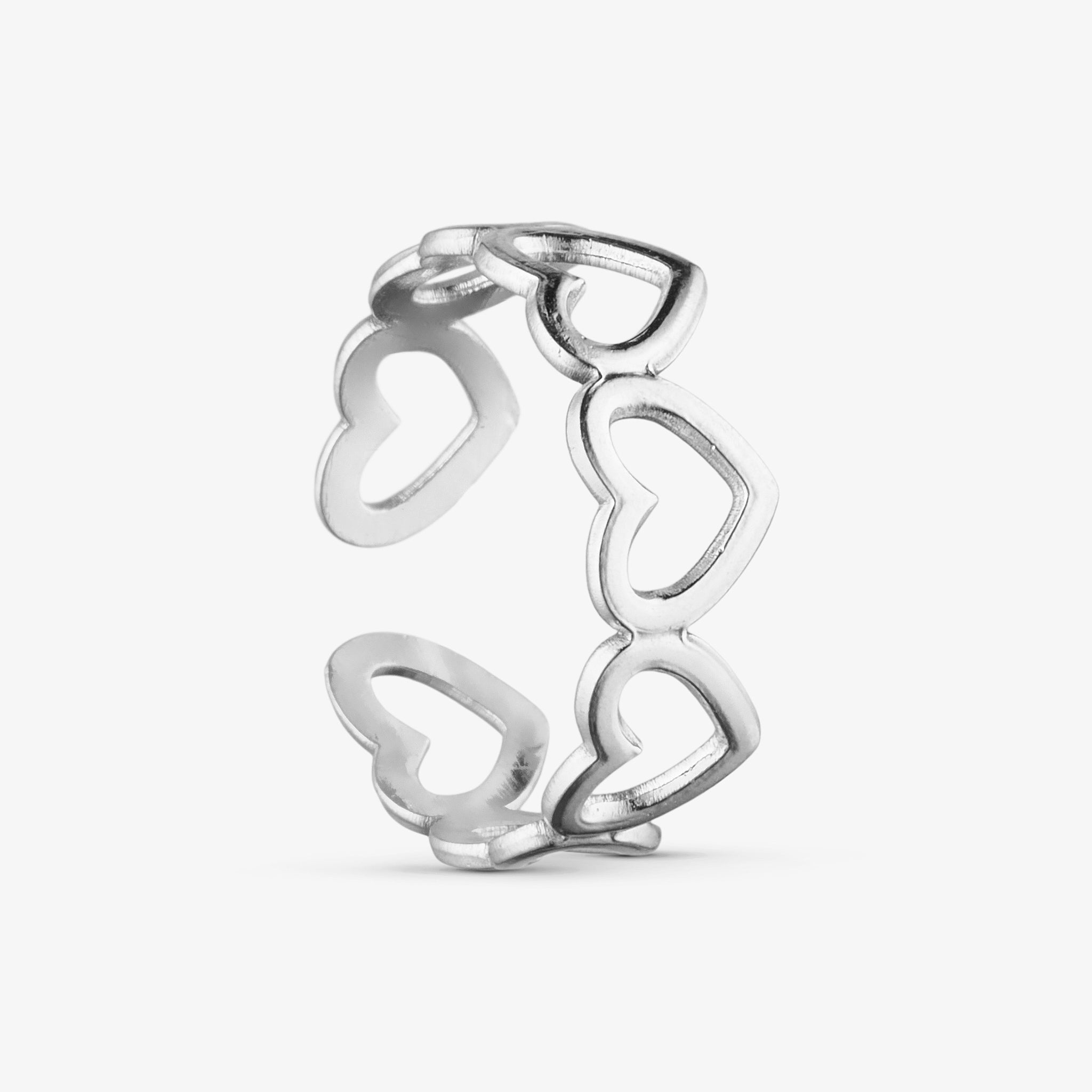 Wolff Jewelry Love Heart Ring Ringe Sølvfarvet