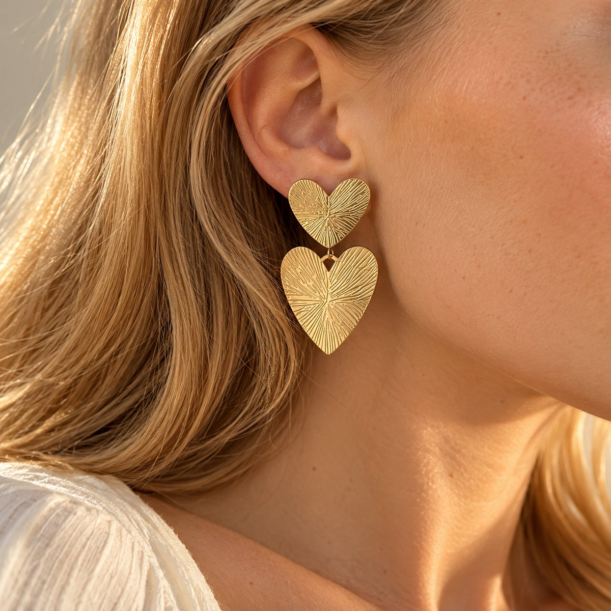 Wolff Jewelry Luna Big Earrings Øreringe 18 karat guldbelagt