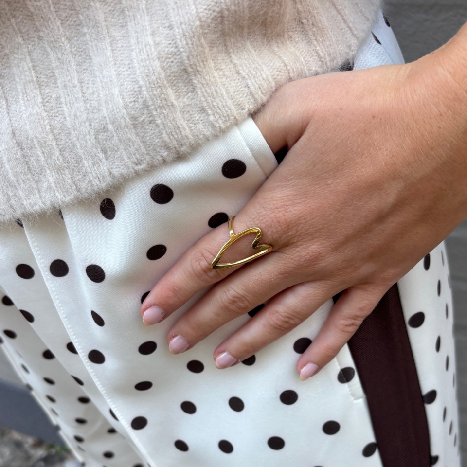 Wolff Jewelry Luna Big Ring Ringe 18 karat guldbelagt