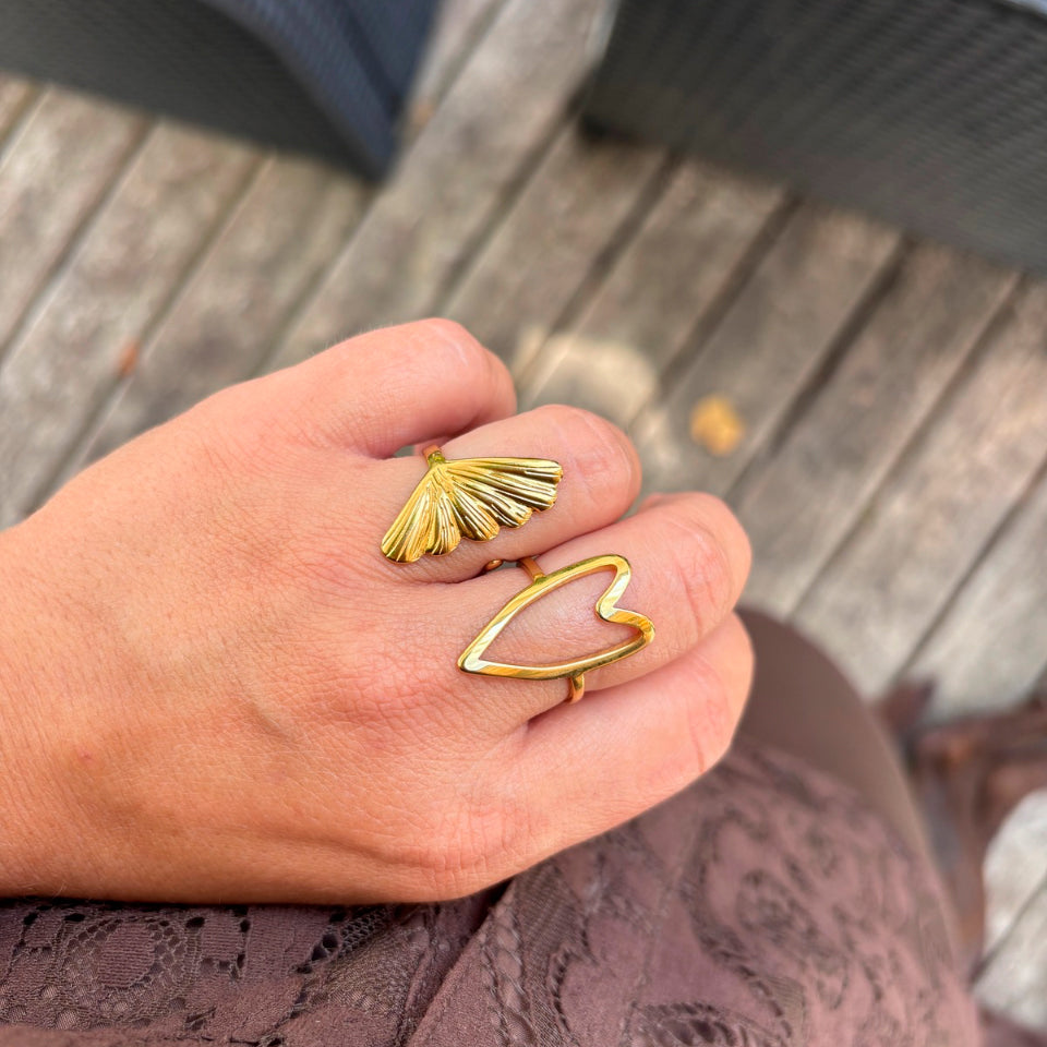 Wolff Jewelry Luna Big Ring Ringe 18 karat guldbelagt